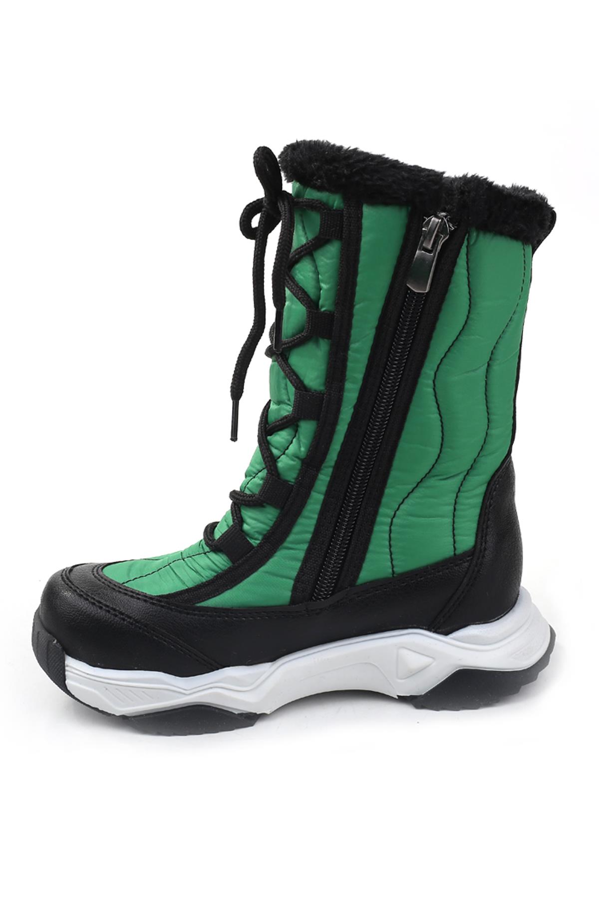 5014 Kız Çocuk İçi Yünlü Termo Taban Kar Botu - Görsel 3