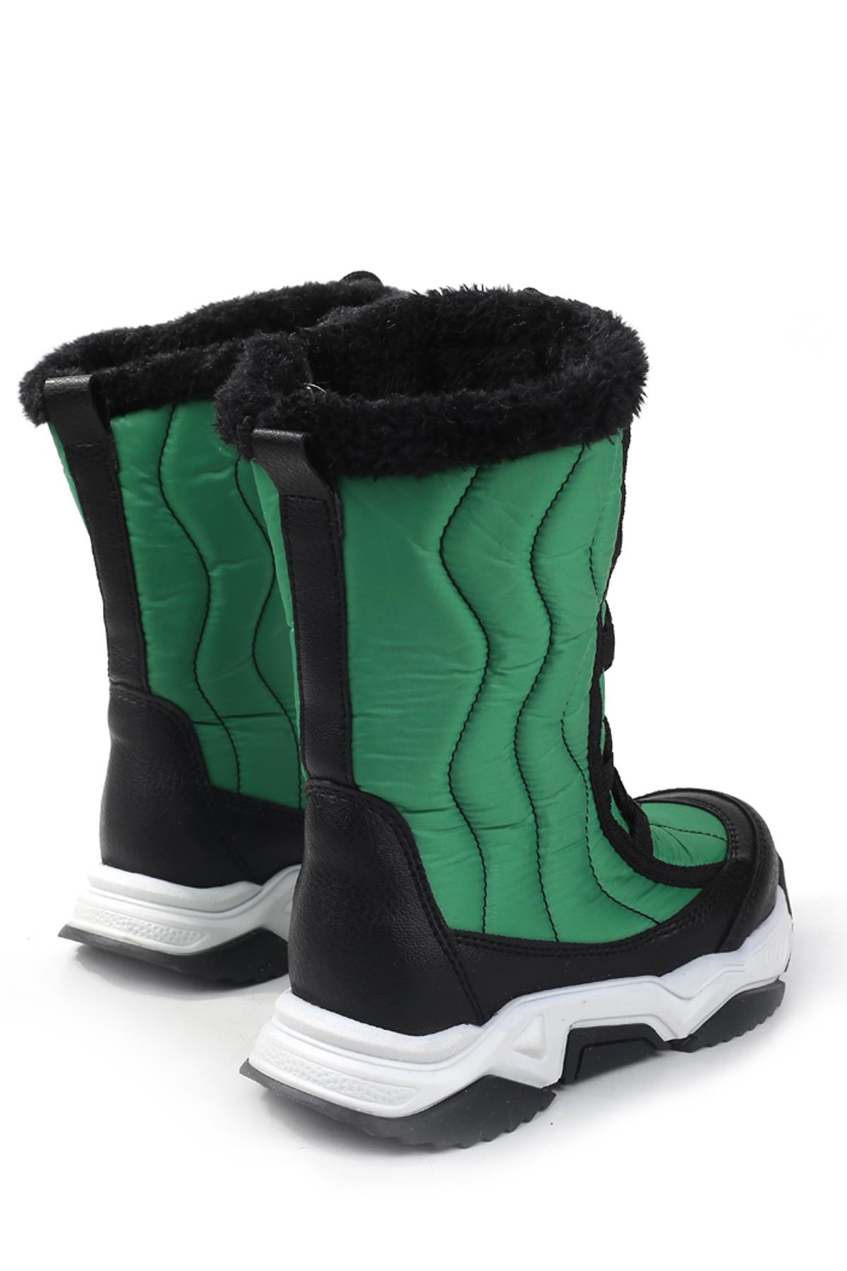 5014 Kız Çocuk İçi Yünlü Termo Taban Kar Botu - Görsel 5