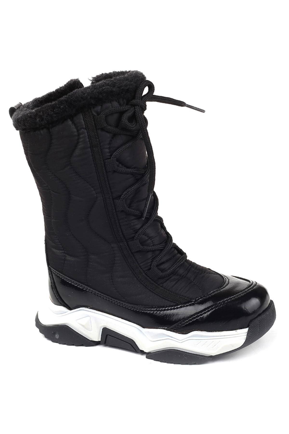 5014 Kız Çocuk İçi Yünlü Termo Taban Kar Botu - Görsel 2
