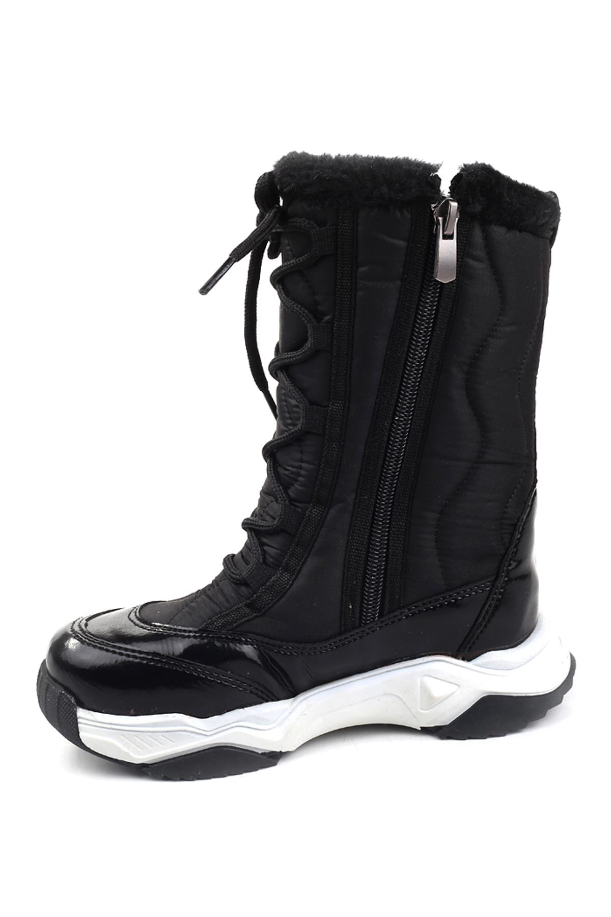 5014 Kız Çocuk İçi Yünlü Termo Taban Kar Botu - Görsel 3