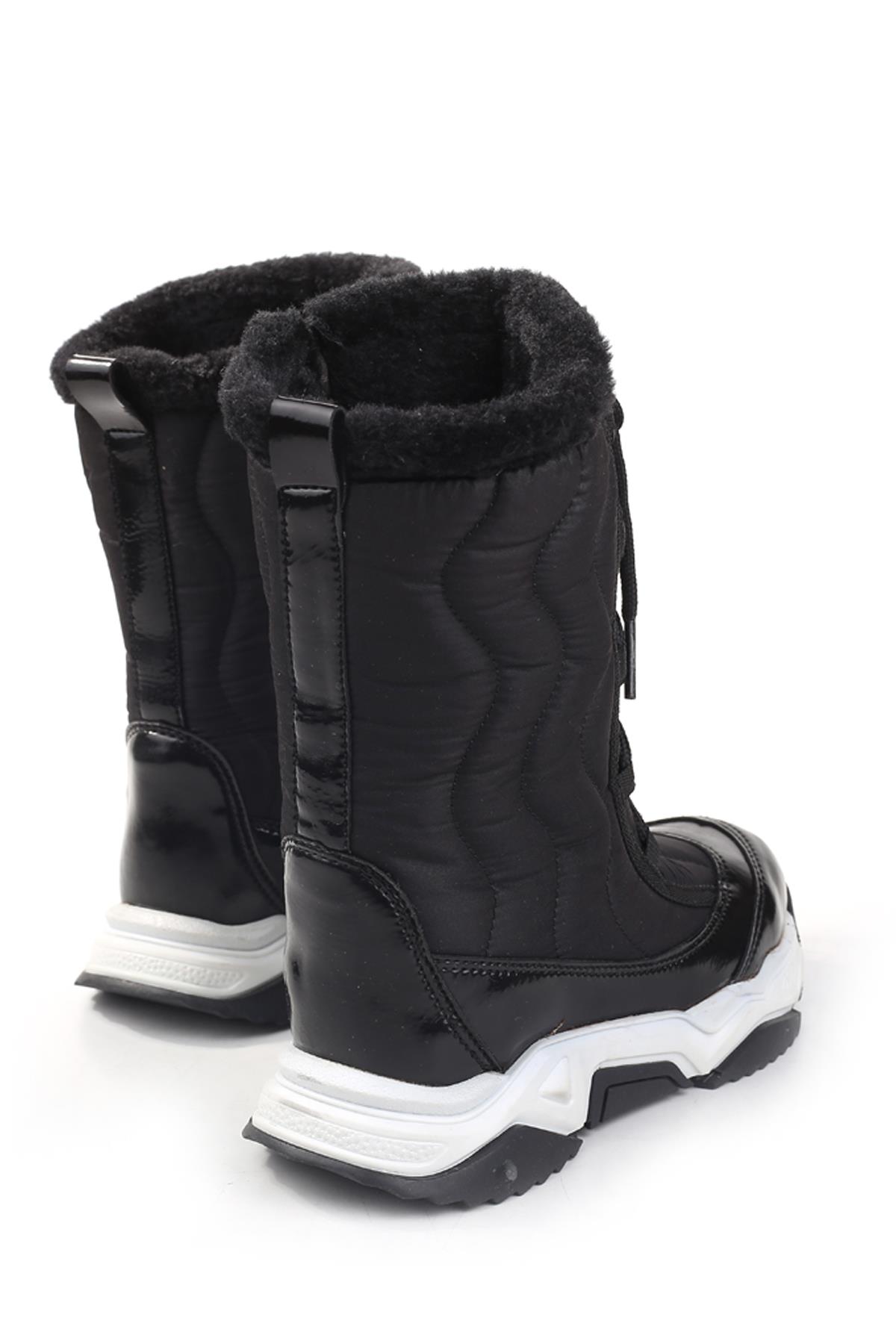 5014 Kız Çocuk İçi Yünlü Termo Taban Kar Botu - Görsel 5