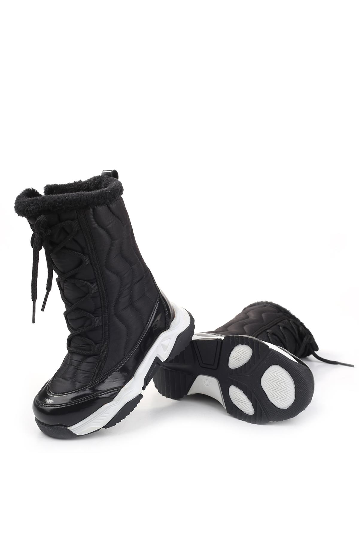5014 Kız Çocuk İçi Yünlü Termo Taban Kar Botu - Görsel 7