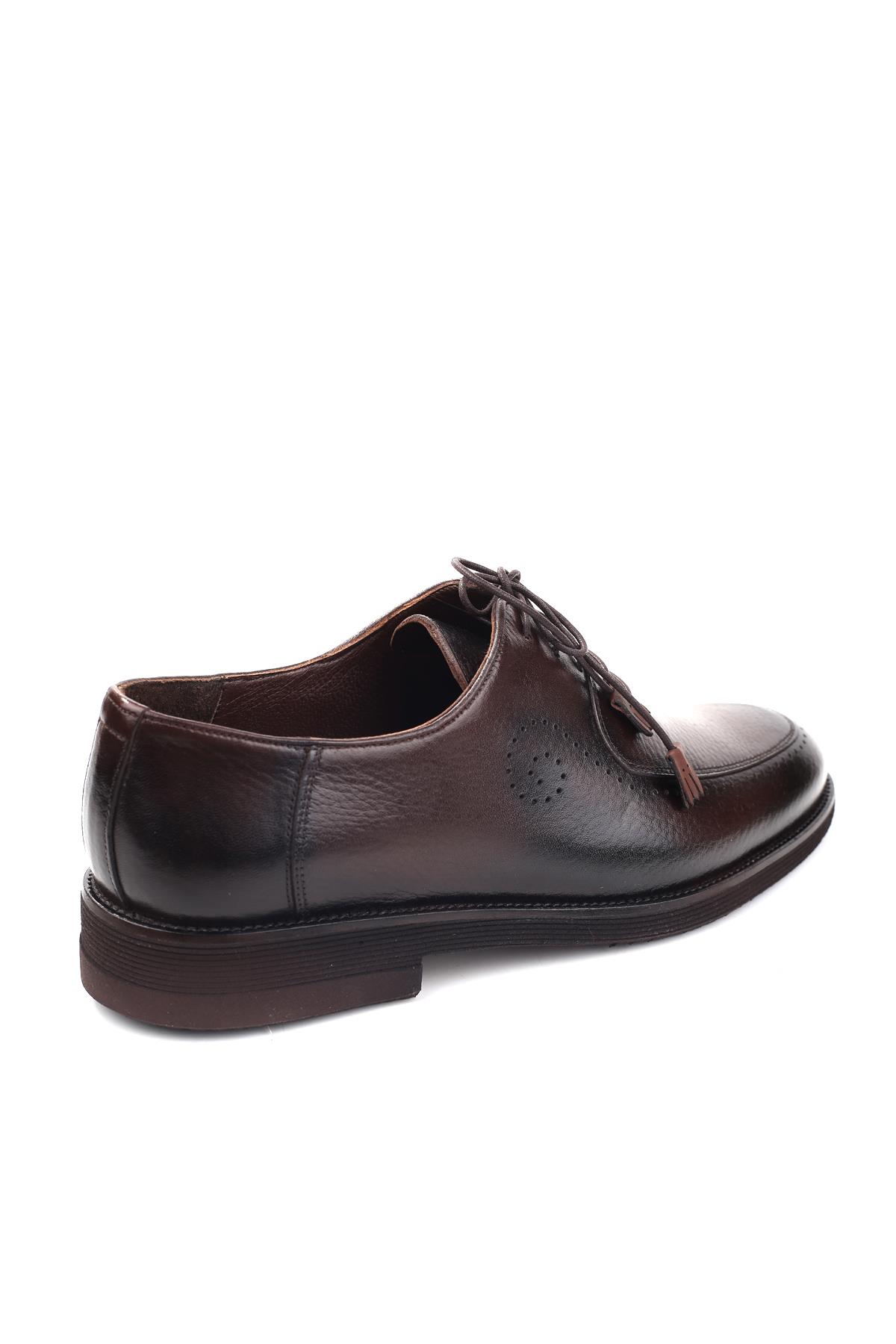 0605 Hakiki Deri Bağcıklı Günlük Erkek Ayakkabı - Görsel 4