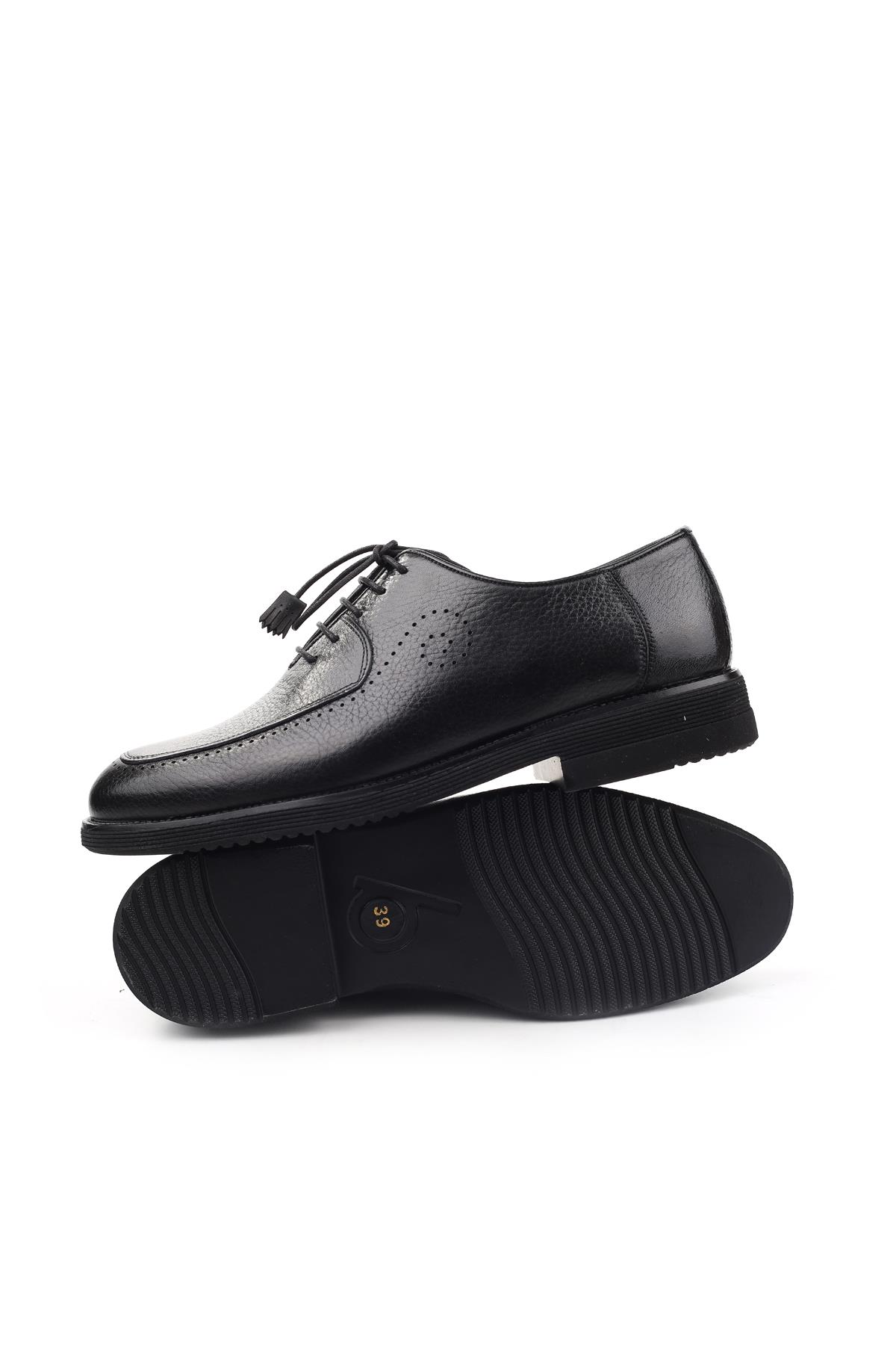 0605 Hakiki Deri Bağcıklı Günlük Erkek Ayakkabı - Görsel 5