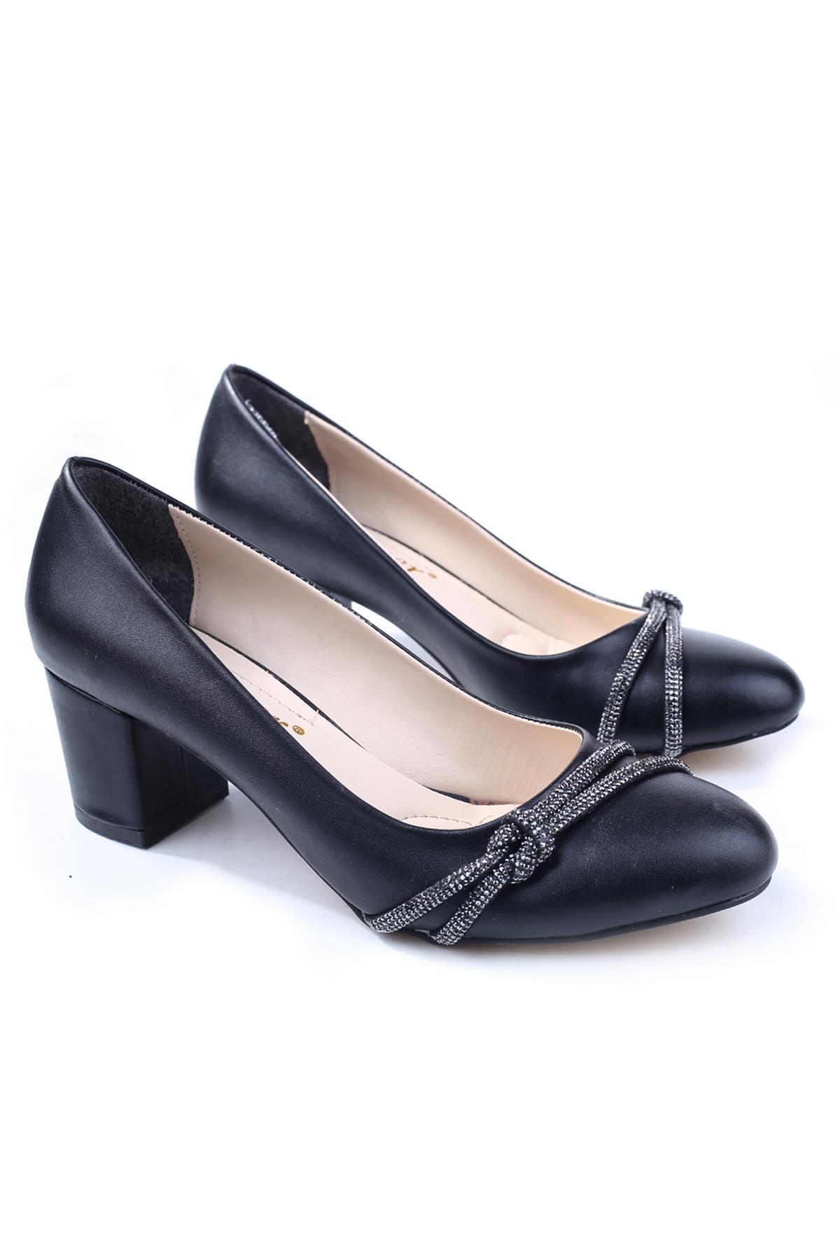 3512 Kadın 6 cm Topuklu Cilt Ayakkabı - Görsel 2
