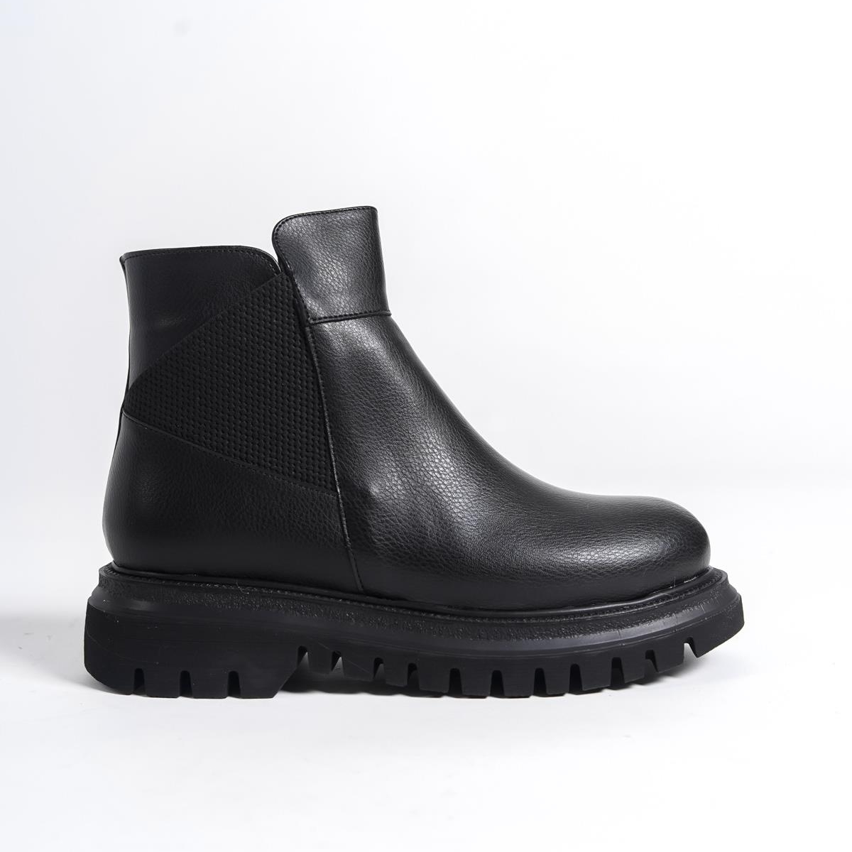 Lord Siyah Mat Kalın Tabanlı Lastikli Günlük Bot - Görsel 5