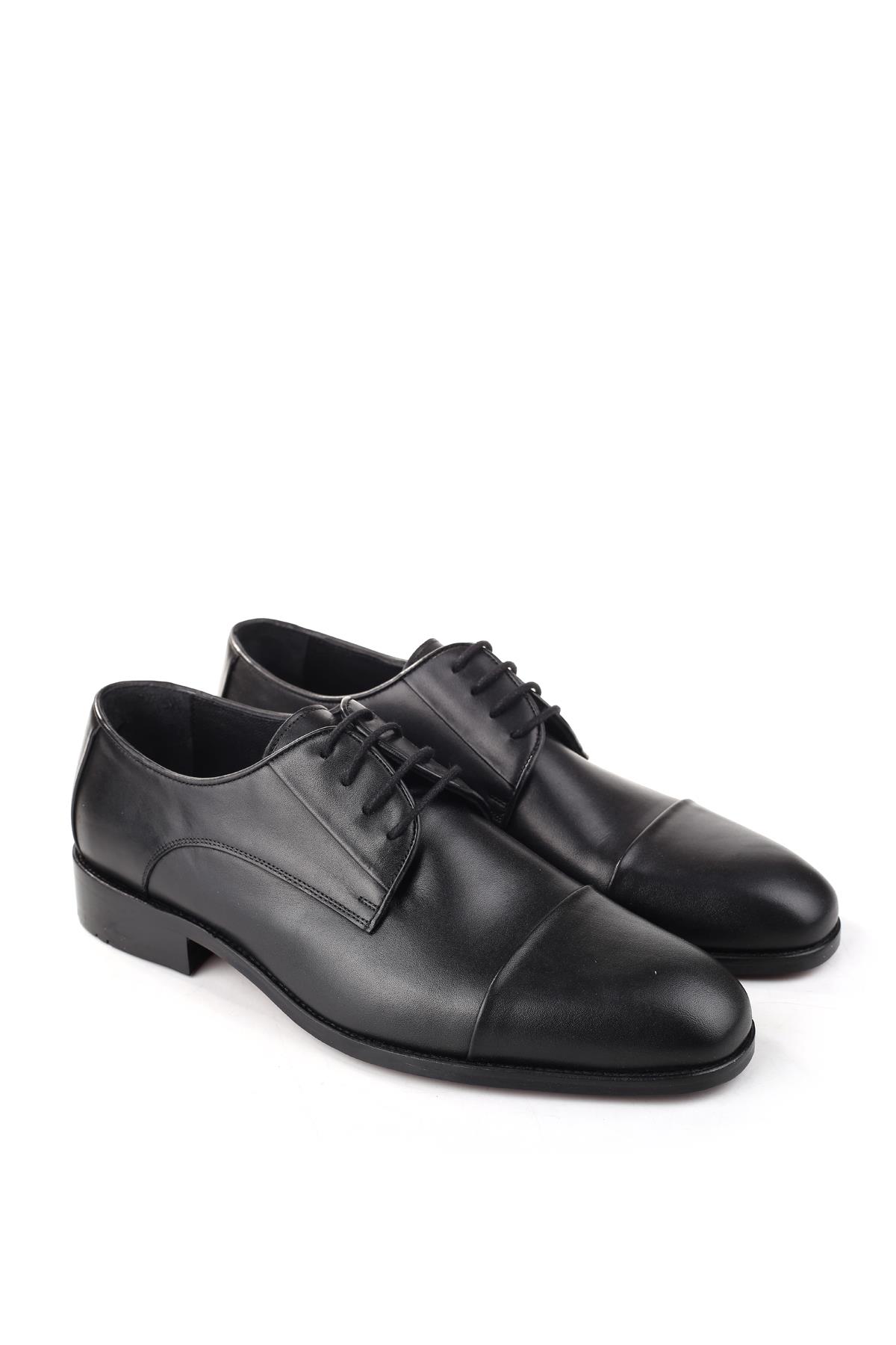 2445 Erkek Klasik Bağcıklı Kösele Taban Günlük Deri Ayakkabı - Görsel 3
