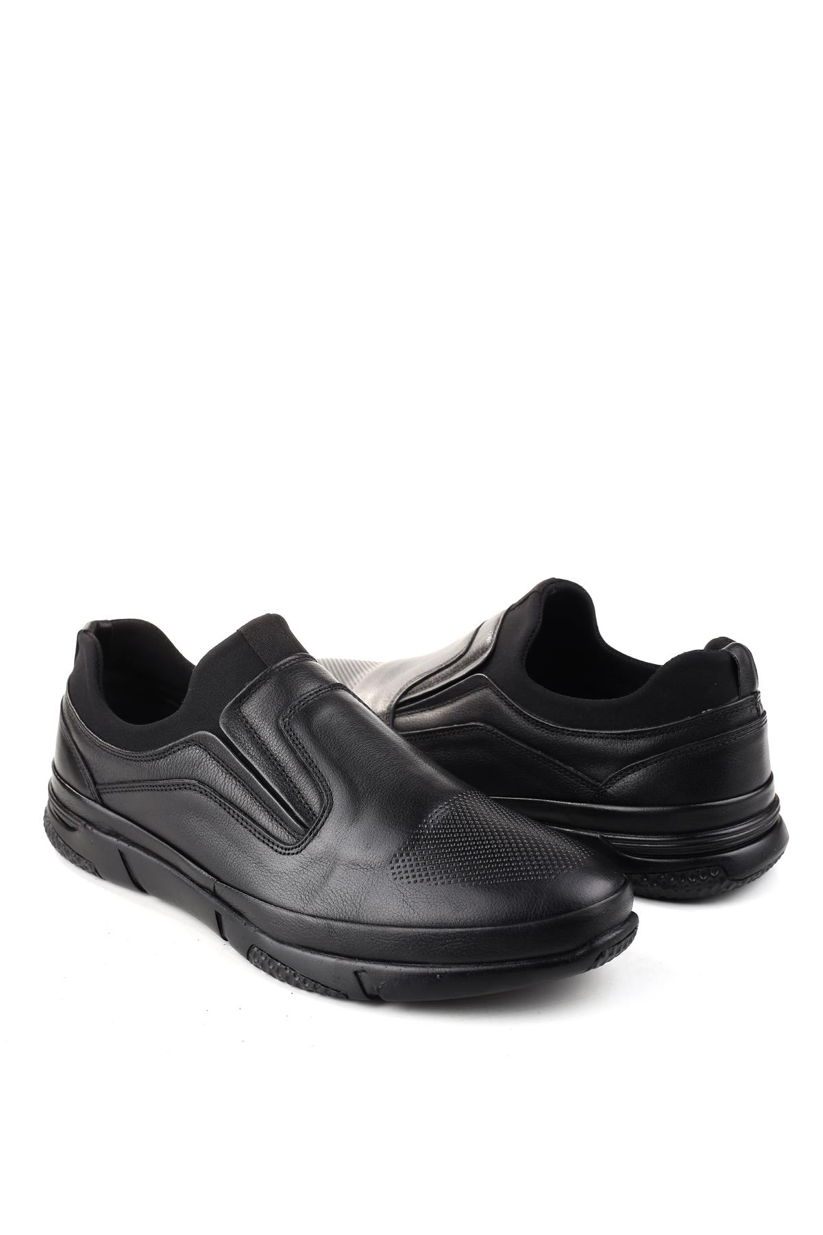 4441 Büyük Numara Hakiki Deri Bağcıksız Erkek Ayakkabı - Görsel 4