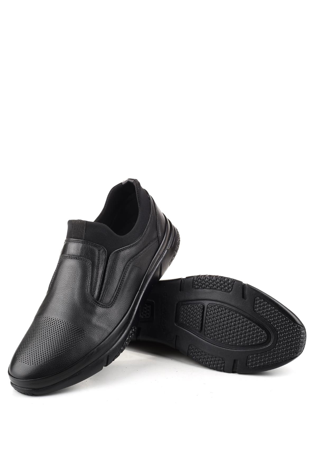4441 Büyük Numara Hakiki Deri Bağcıksız Erkek Ayakkabı - Görsel 6