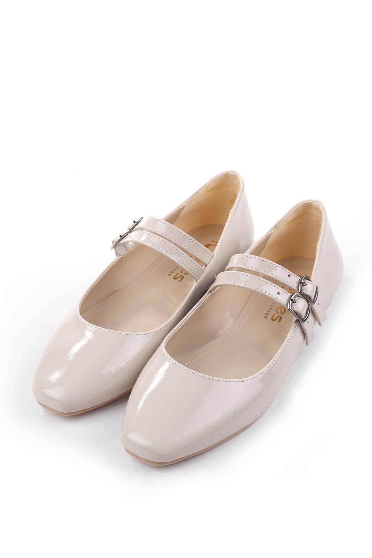 333 Kadın Rugan Babet Ayakkabı - Görsel 4