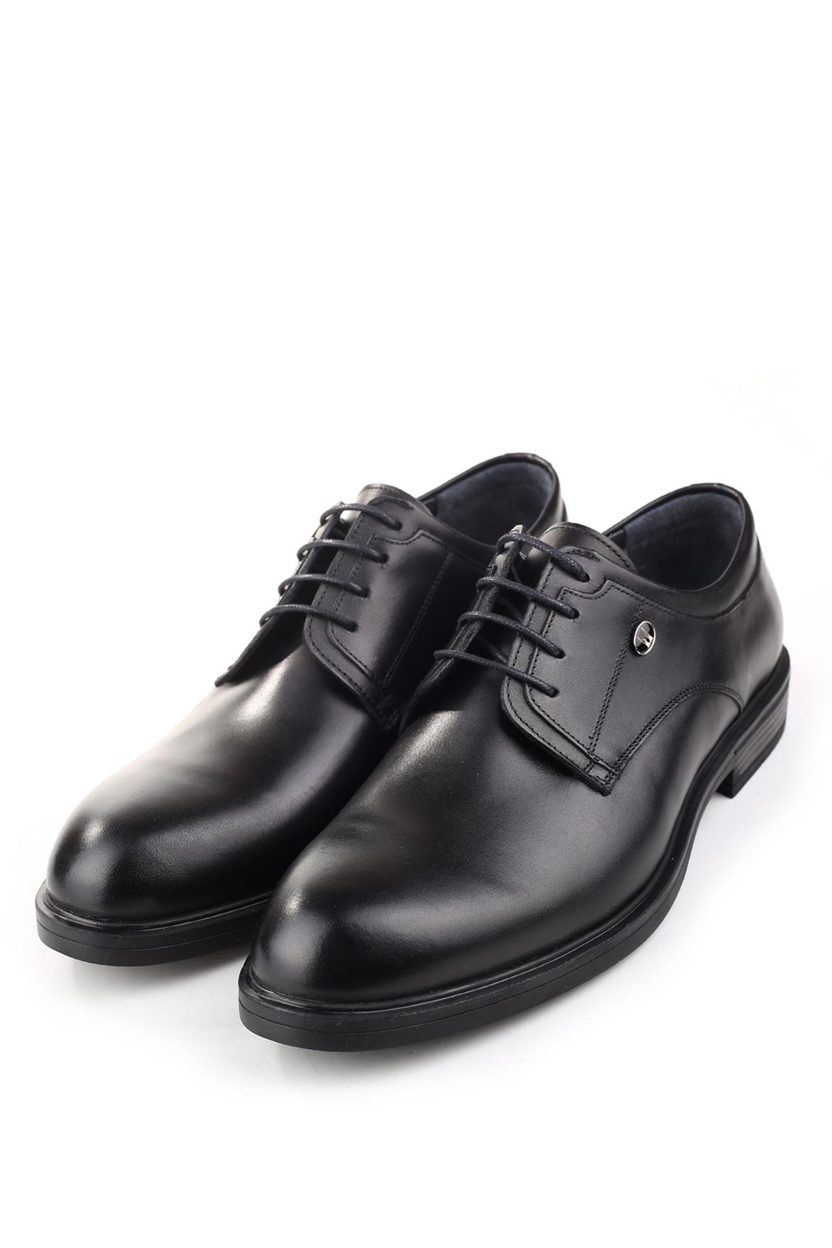 320 Erkek Hakiki Deri Bağcıklı &amp; Kürklü Kauçuk Klasik Ayakkabı - Görsel 3