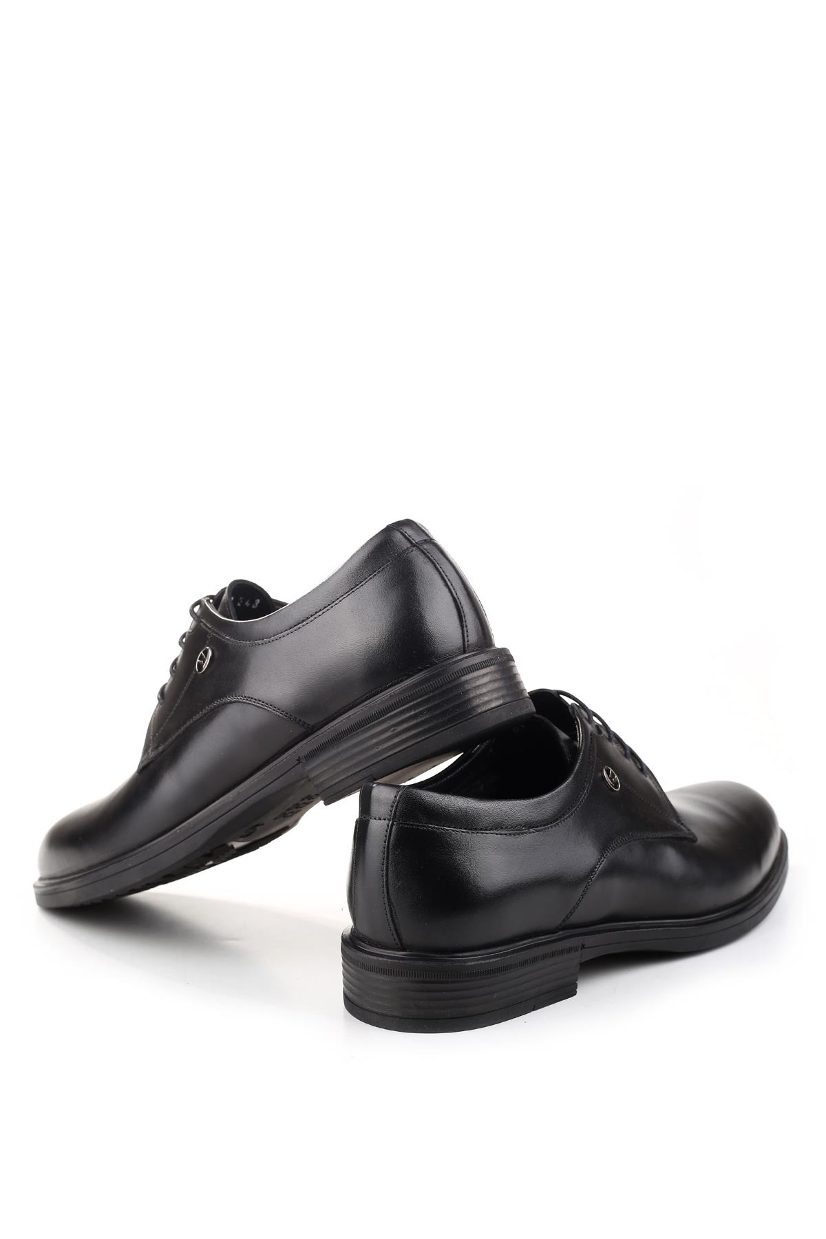 320 Erkek Hakiki Deri Bağcıklı &amp; Kürklü Kauçuk Klasik Ayakkabı - Görsel 5