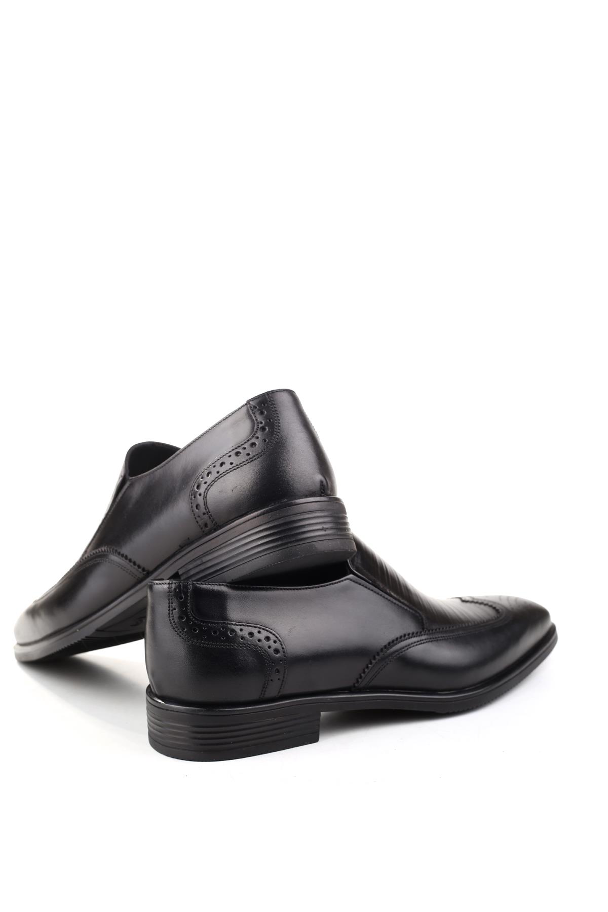 625 Erkek Hakiki Deri Bağcıksız Kauçuk Klasik Ayakkabı - Görsel 5