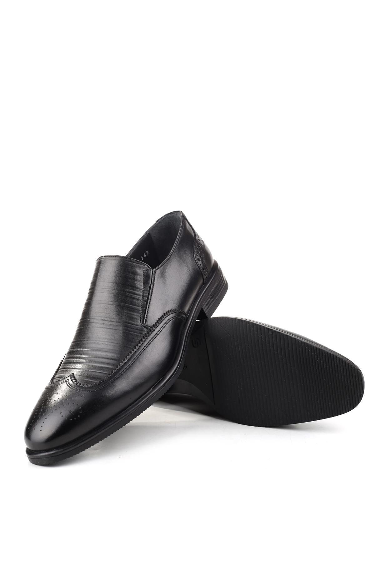 625 Erkek Hakiki Deri Bağcıksız Kauçuk Klasik Ayakkabı - Görsel 6