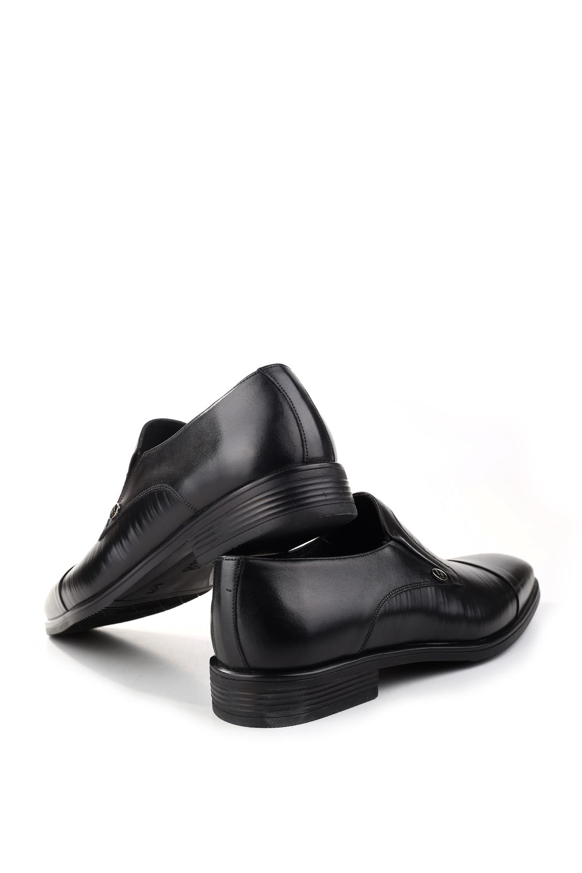 525 Erkek Hakiki Deri Bağcıksız Kauçuk Klasik Ayakkabı - Görsel 5