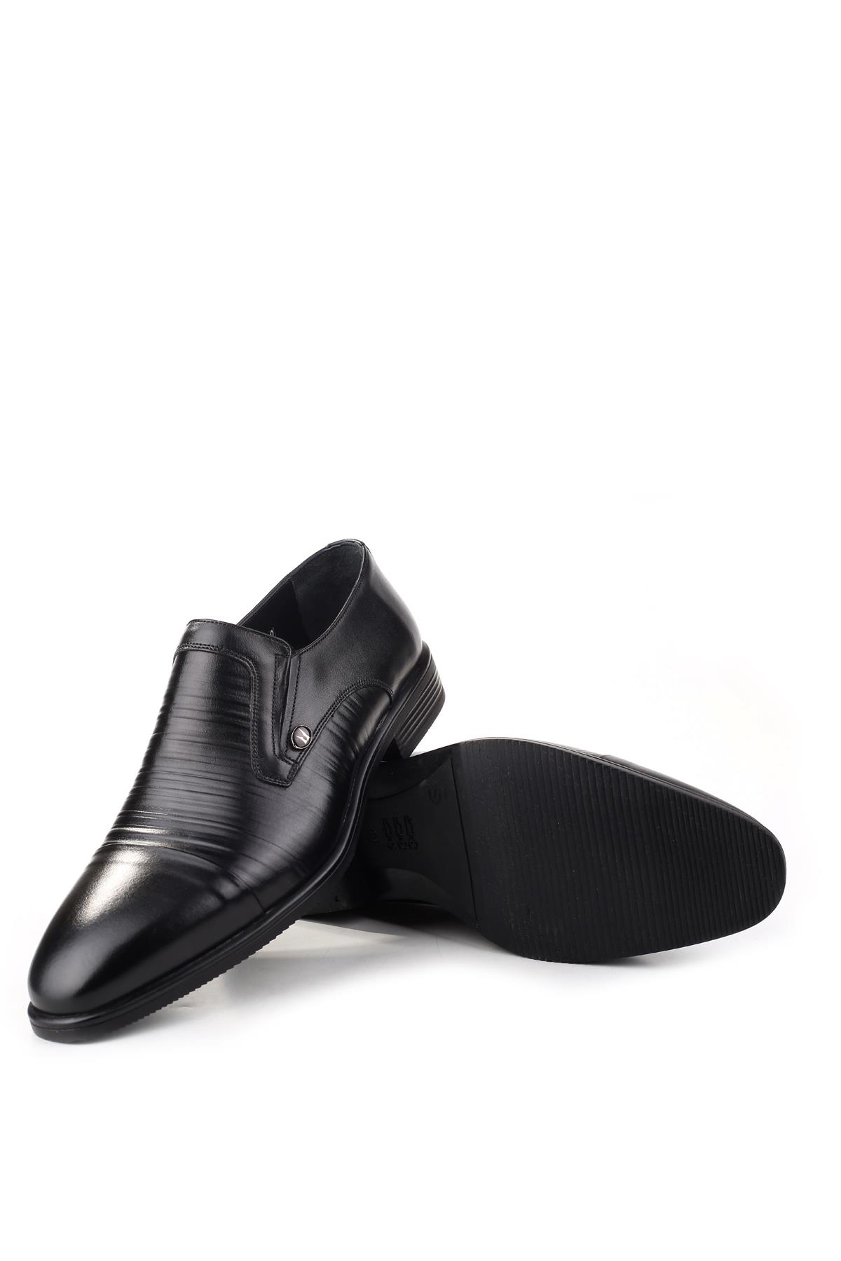 525 Erkek Hakiki Deri Bağcıksız Kauçuk Klasik Ayakkabı - Görsel 6