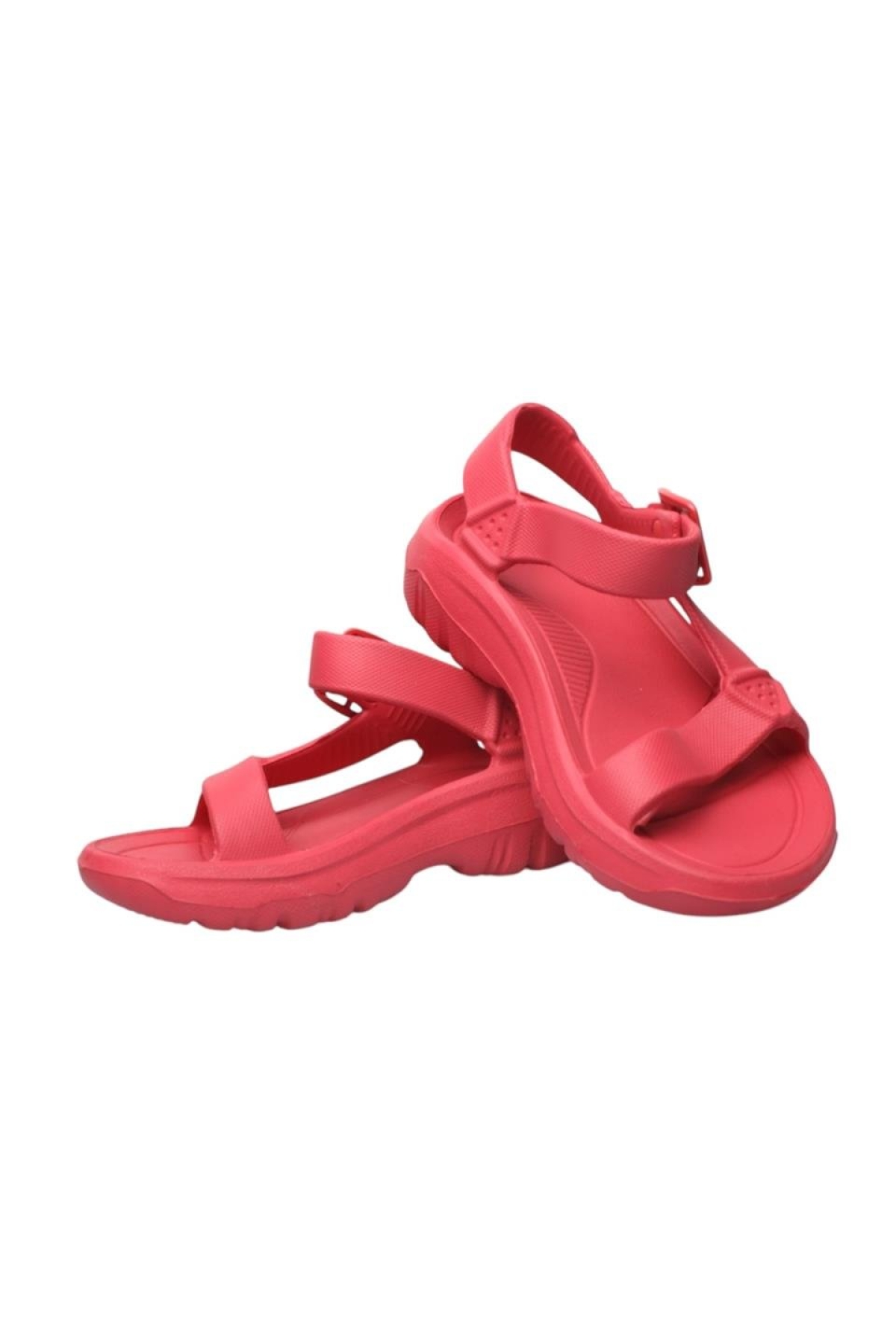Kolay Giyilebilir Rahat Eva Çocuk Sandalet KIRMIZI - Görsel 3