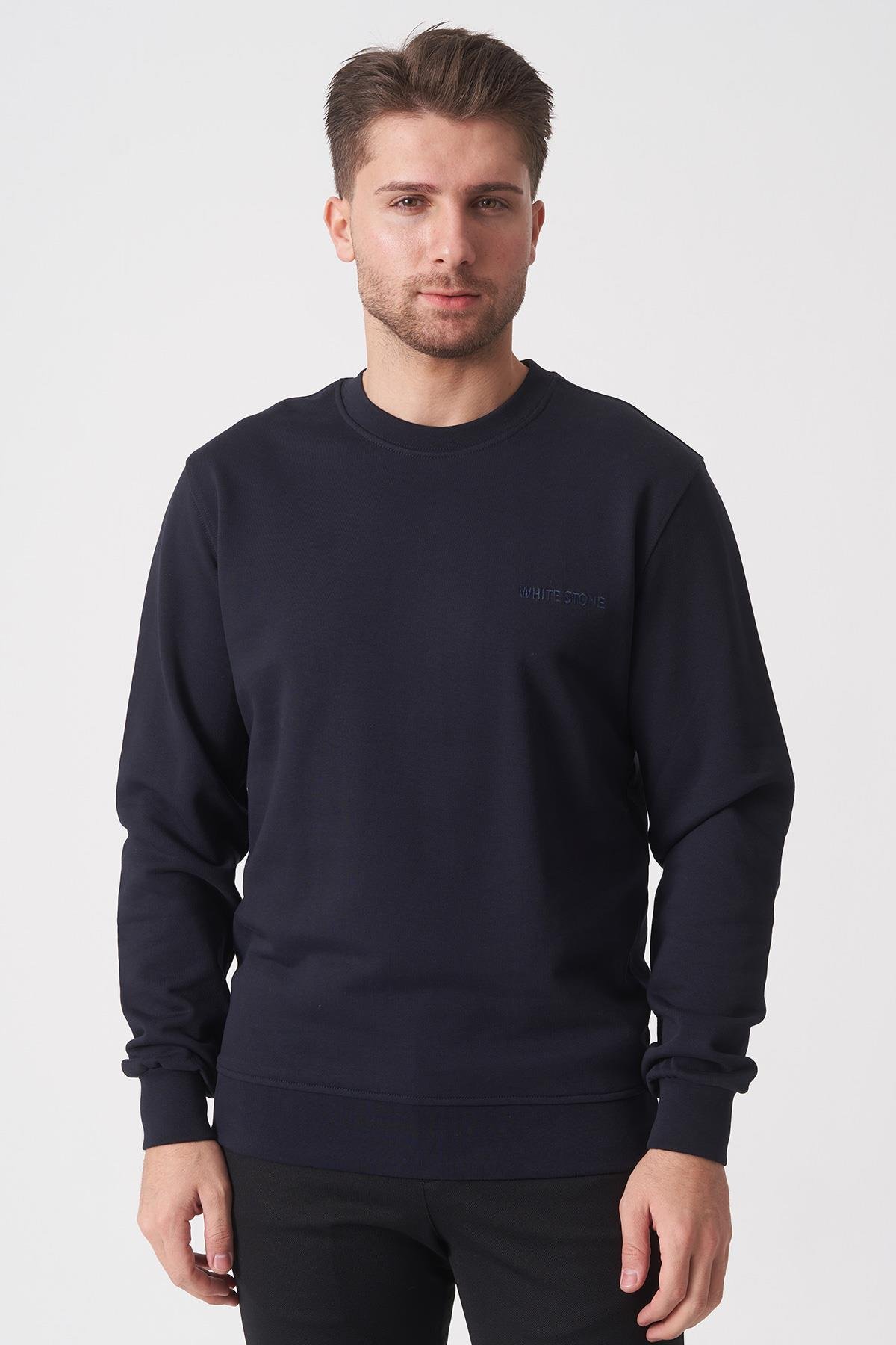 São Paulo SE2501 Slim Fit Pamuklu Likralı Diagonel Sweatshirt Laci