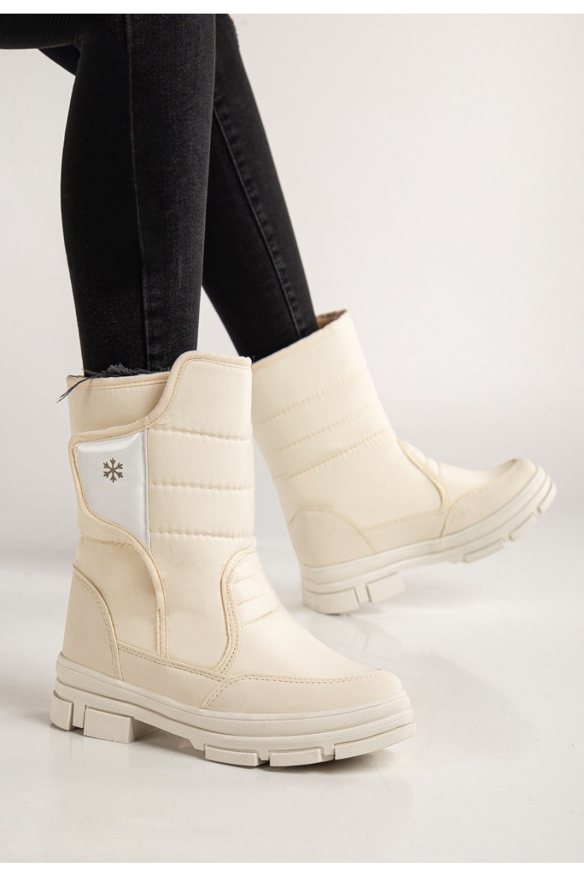 Diva Termal Kürklü Bantlı Soğuk Dayanıklı Kadın Bot Çizme Kar Botu - Görsel 2