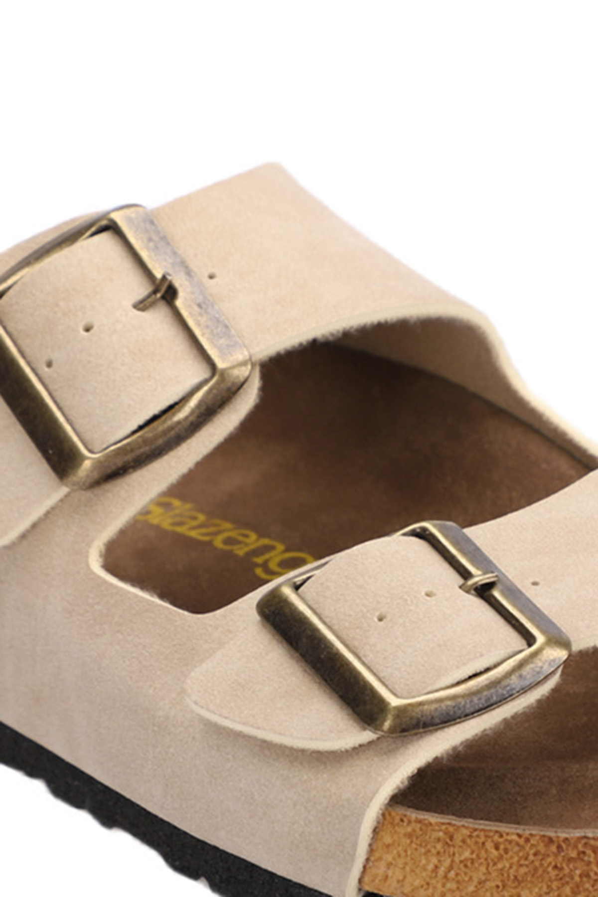 LENS Kadın Terlik Bej Nubuk - Görsel 5