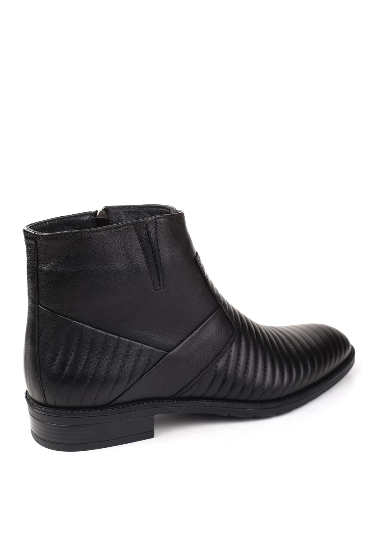 1049 Erkek Hakiki Deri Günlük Kürklü Bot - Görsel 4