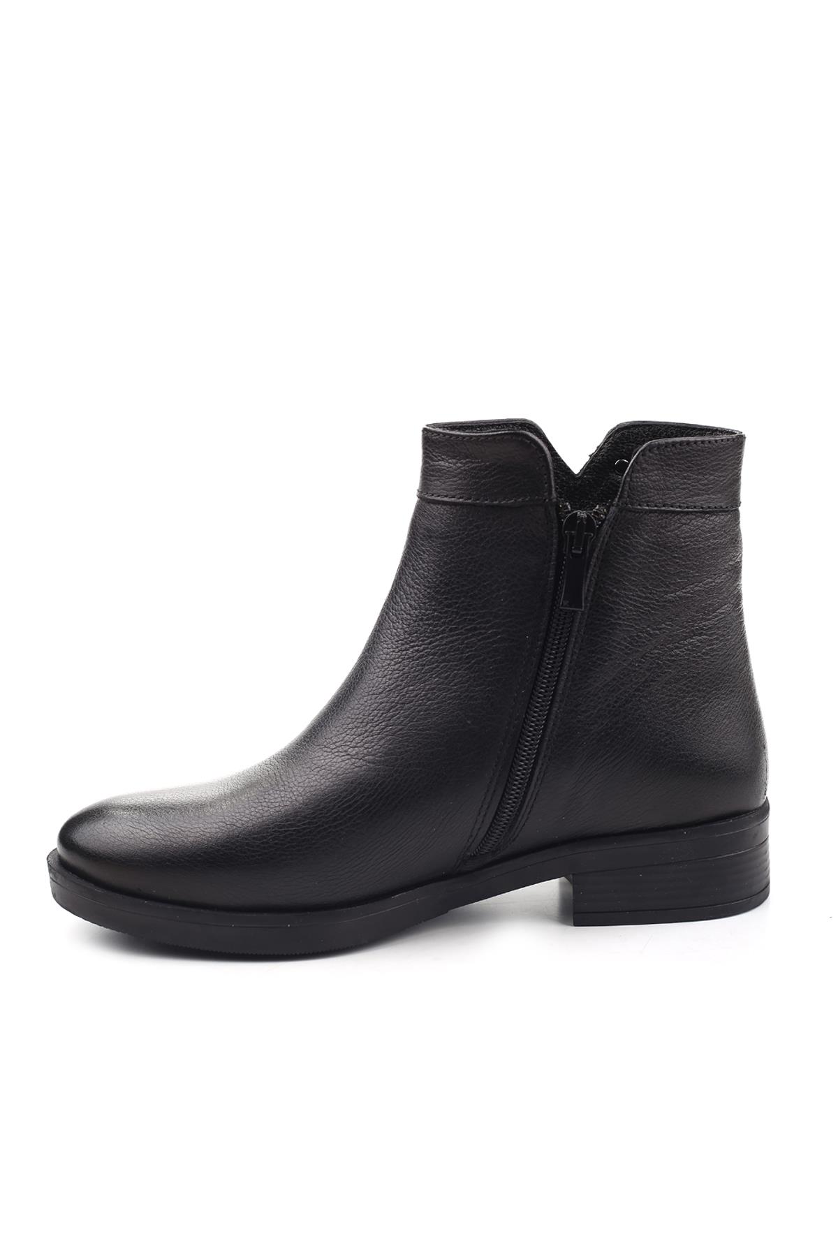 21893-1 Termo Taban Hakiki Deri Günlük Kadın Bot - Görsel 4