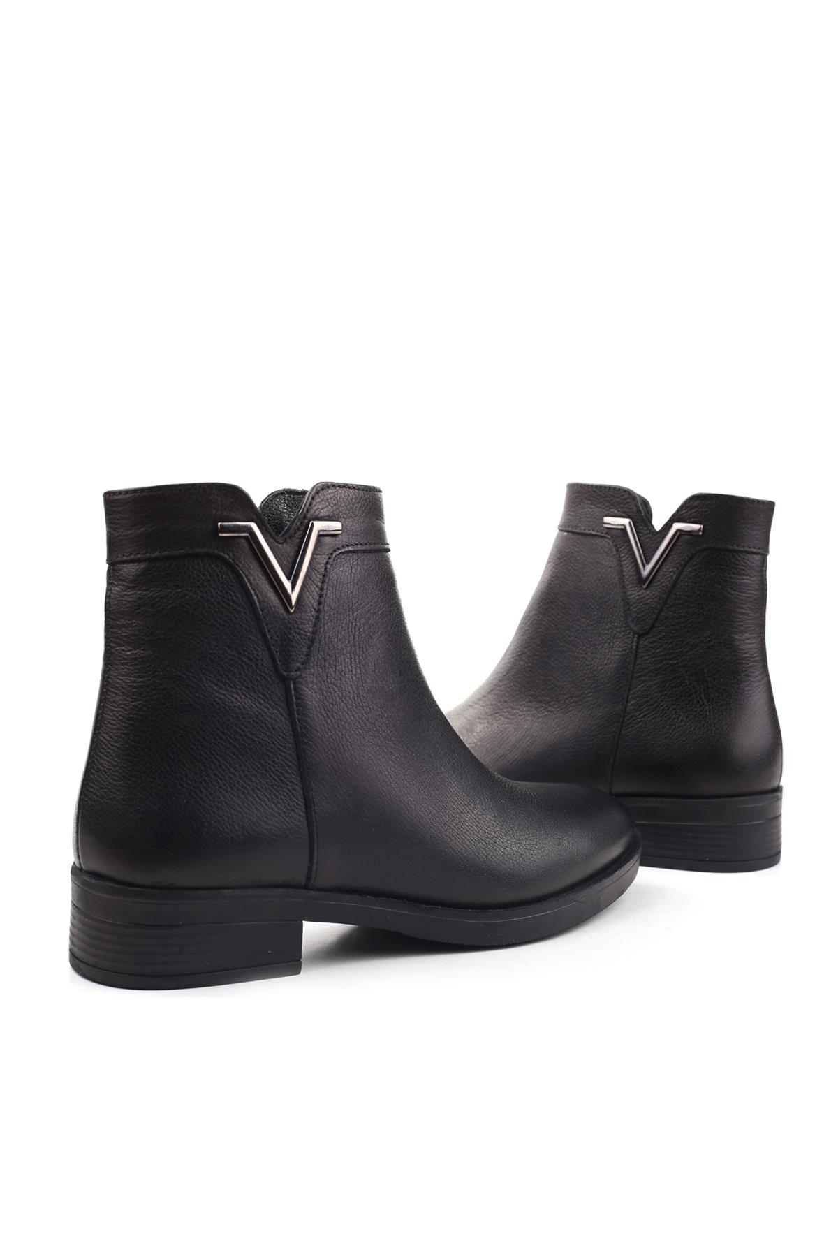 21893-1 Termo Taban Hakiki Deri Günlük Kadın Bot - Görsel 5