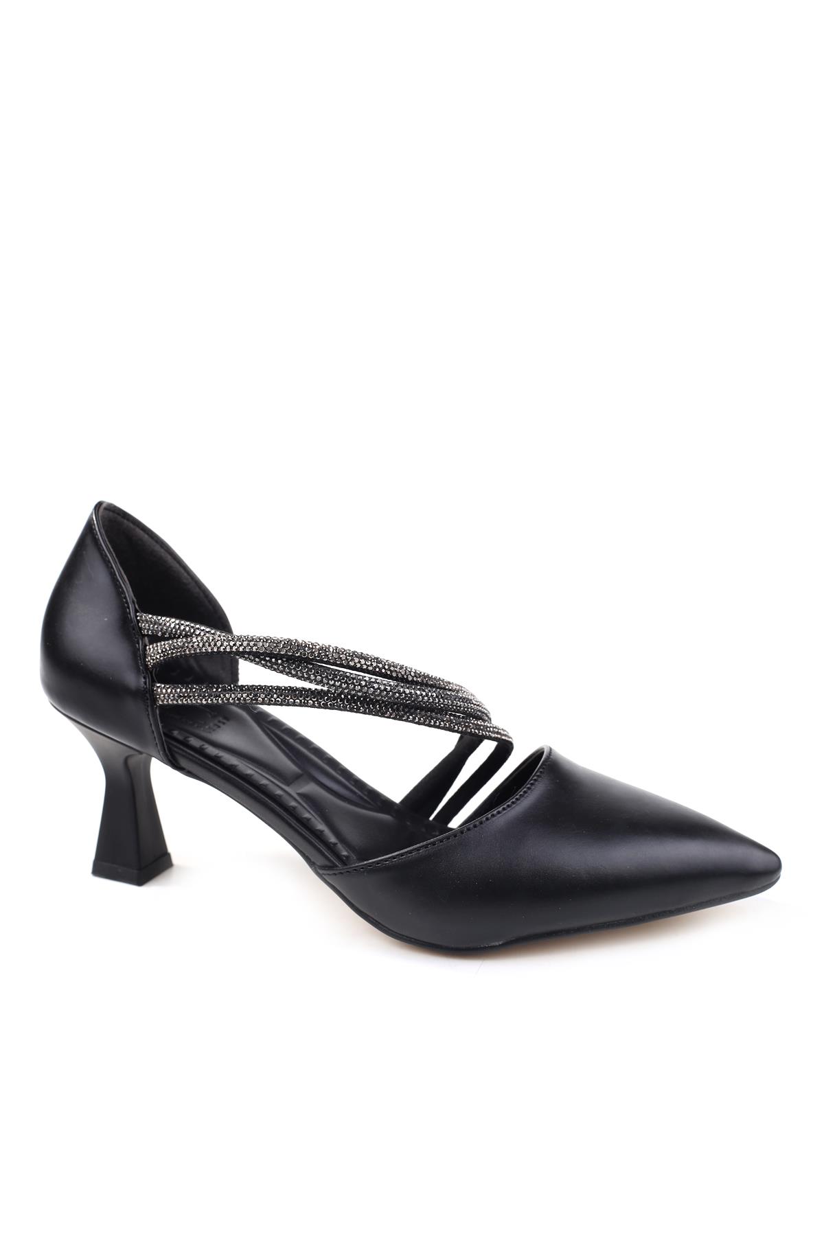 3559 Kadın 6 Cm Topuklu Taşlı Stiletto Ayakkabı - Görsel 2