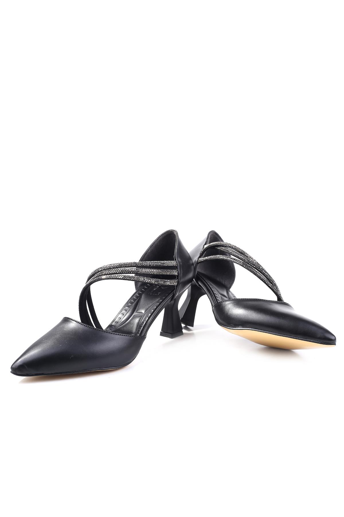 3559 Kadın 6 Cm Topuklu Taşlı Stiletto Ayakkabı - Görsel 5