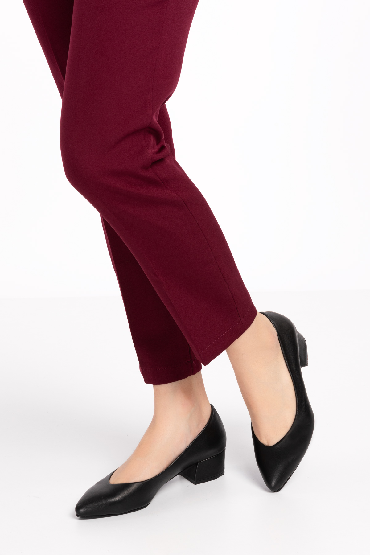 Gondol Kadın Hakiki Deri Topuklu Hostes Ayakkabısı şhn.801 - Görsel 4