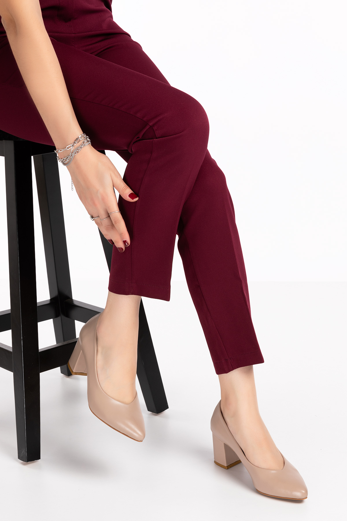 Gondol Kadın Hakiki Deri Klasik Topuklu Ayakkabı şhn.1930 - Görsel 3