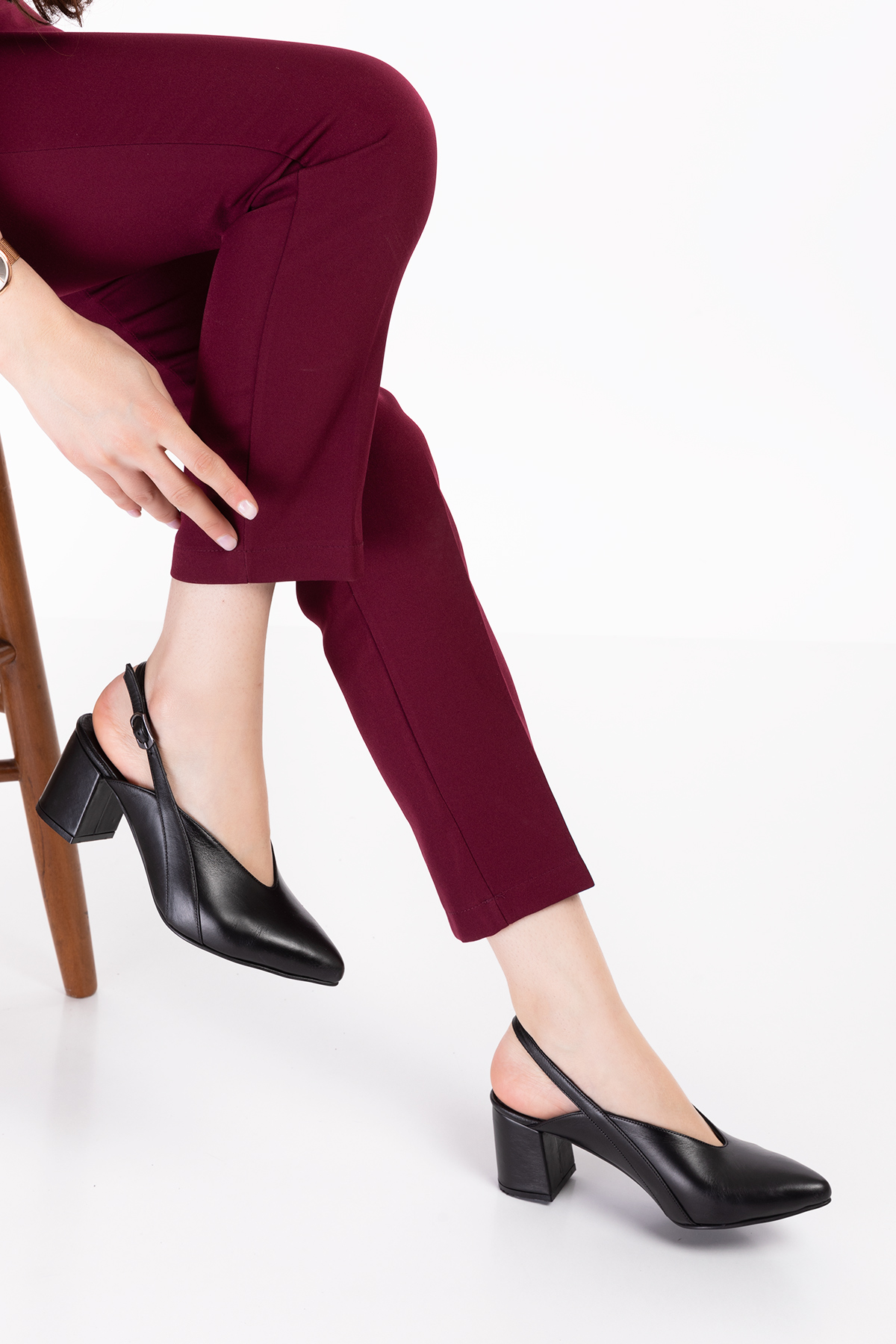 Gondol Kadın Hakiki Deri Klasik Topuklu Ayakkabı şhn.813 - Görsel 3
