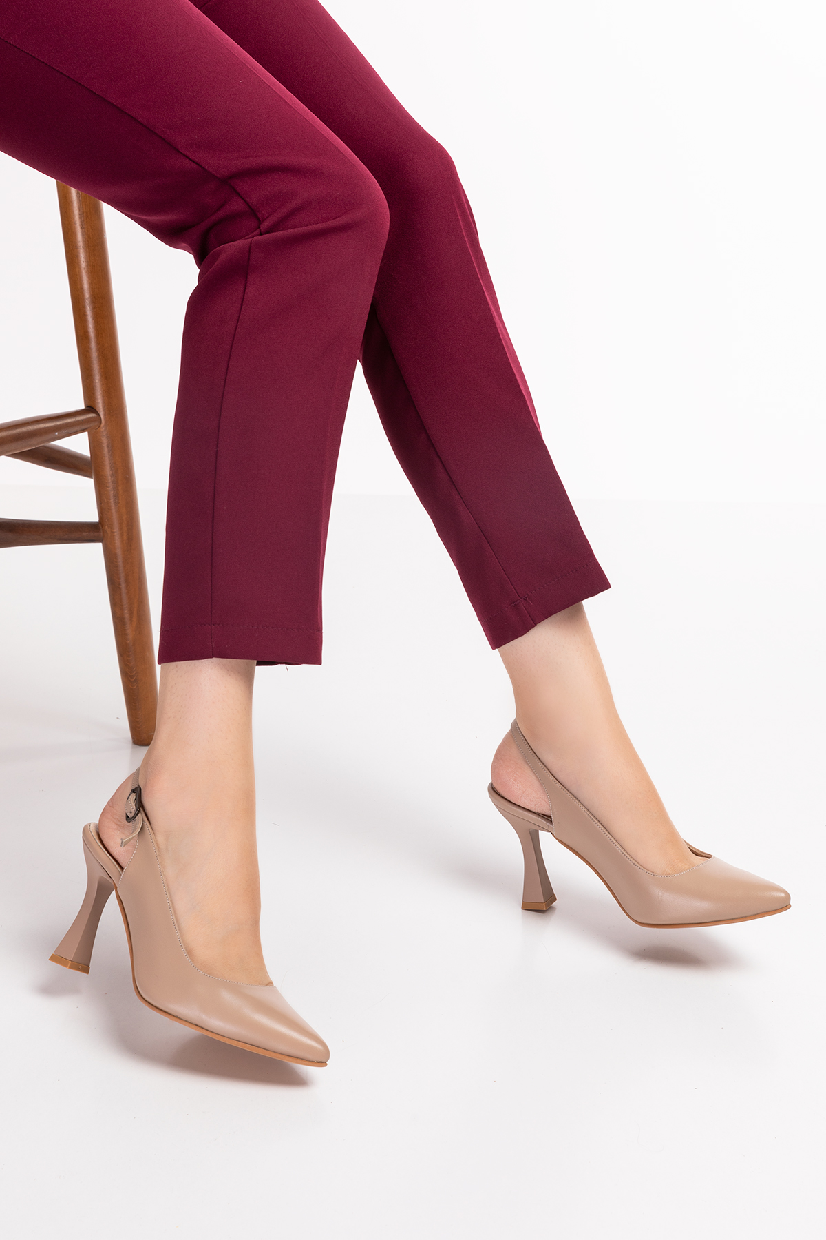 Gondol Kadın Hakiki Deri Stiletto Ayakkabı şhn.824 - Görsel 3