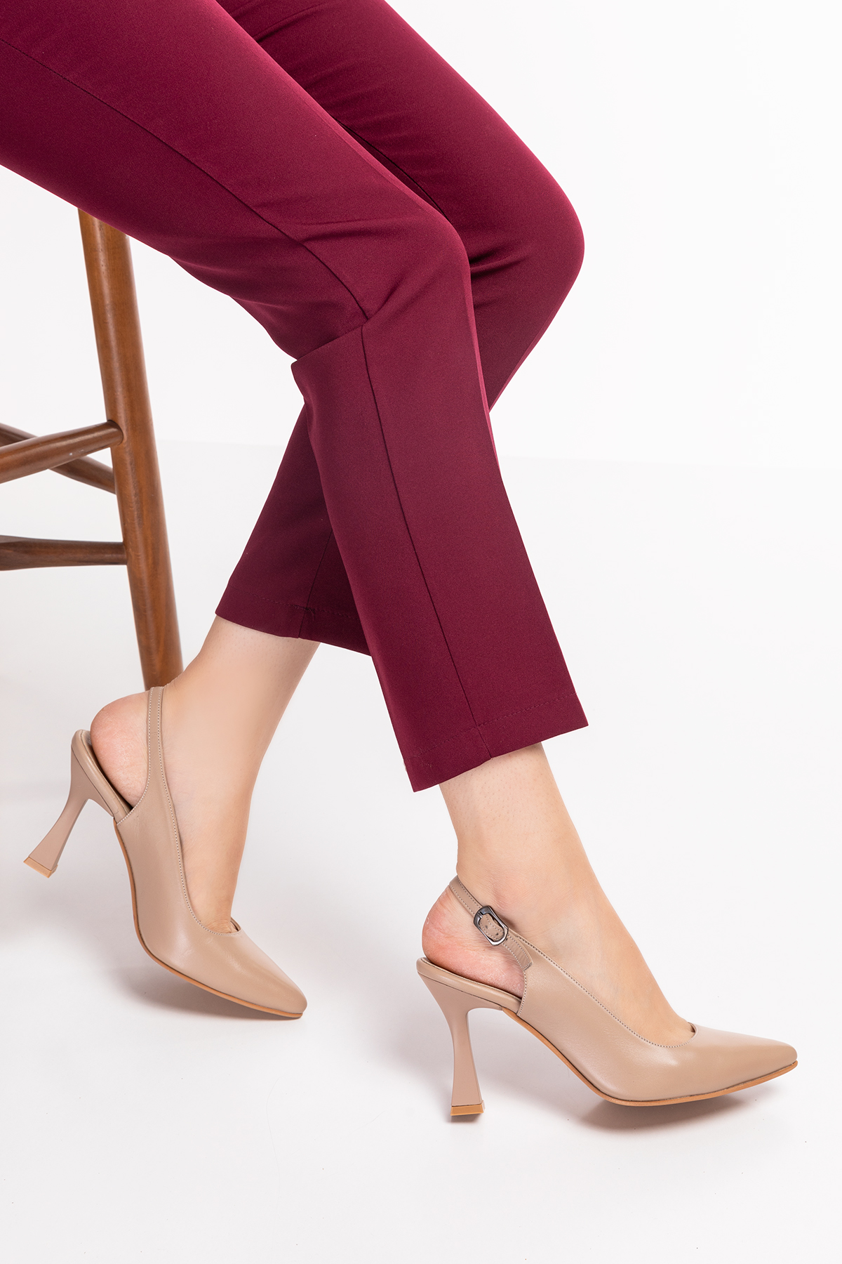 Gondol Kadın Hakiki Deri Stiletto Ayakkabı şhn.824 - Görsel 4