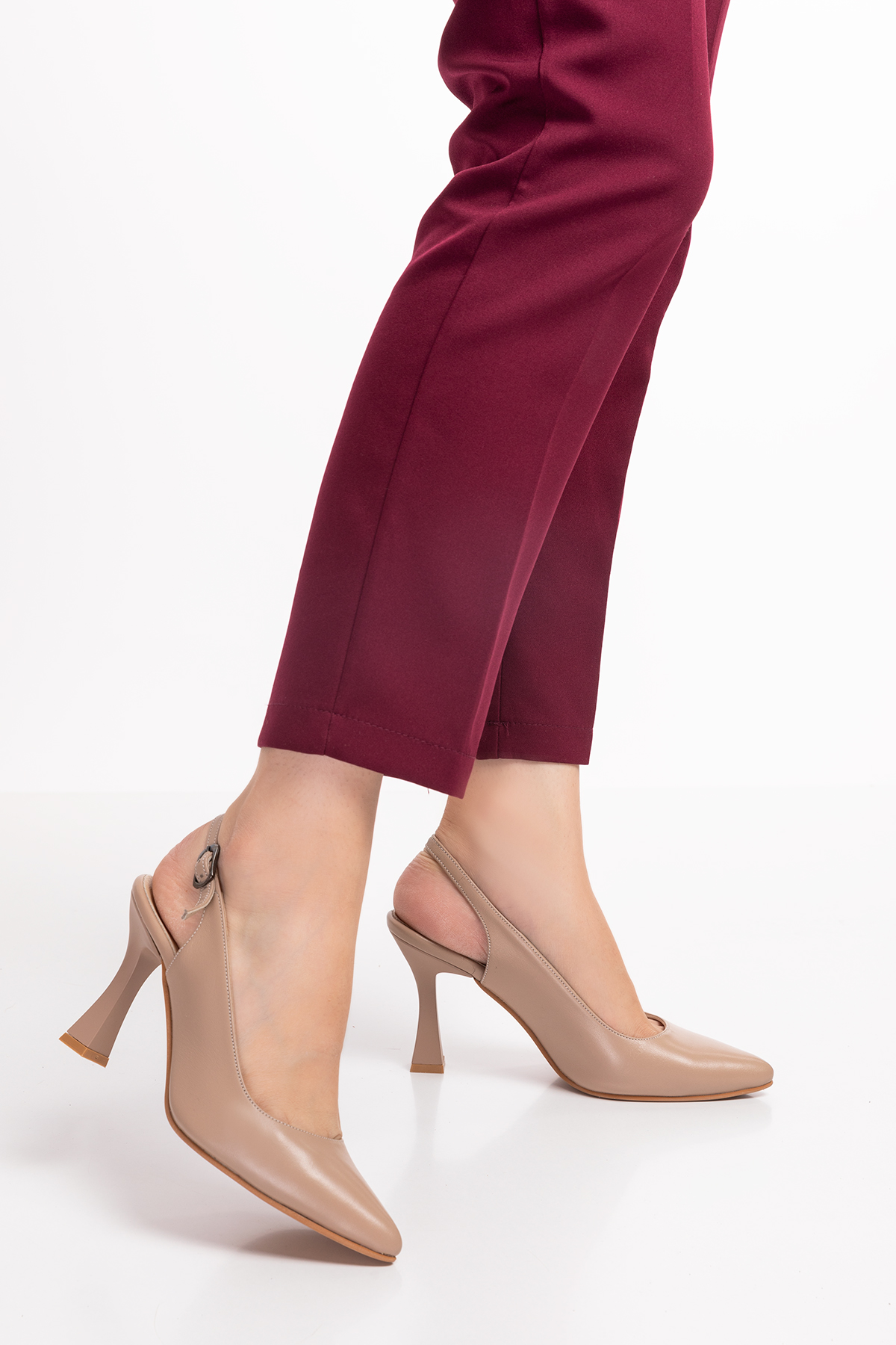 Gondol Kadın Hakiki Deri Stiletto Ayakkabı şhn.824 - Görsel 5