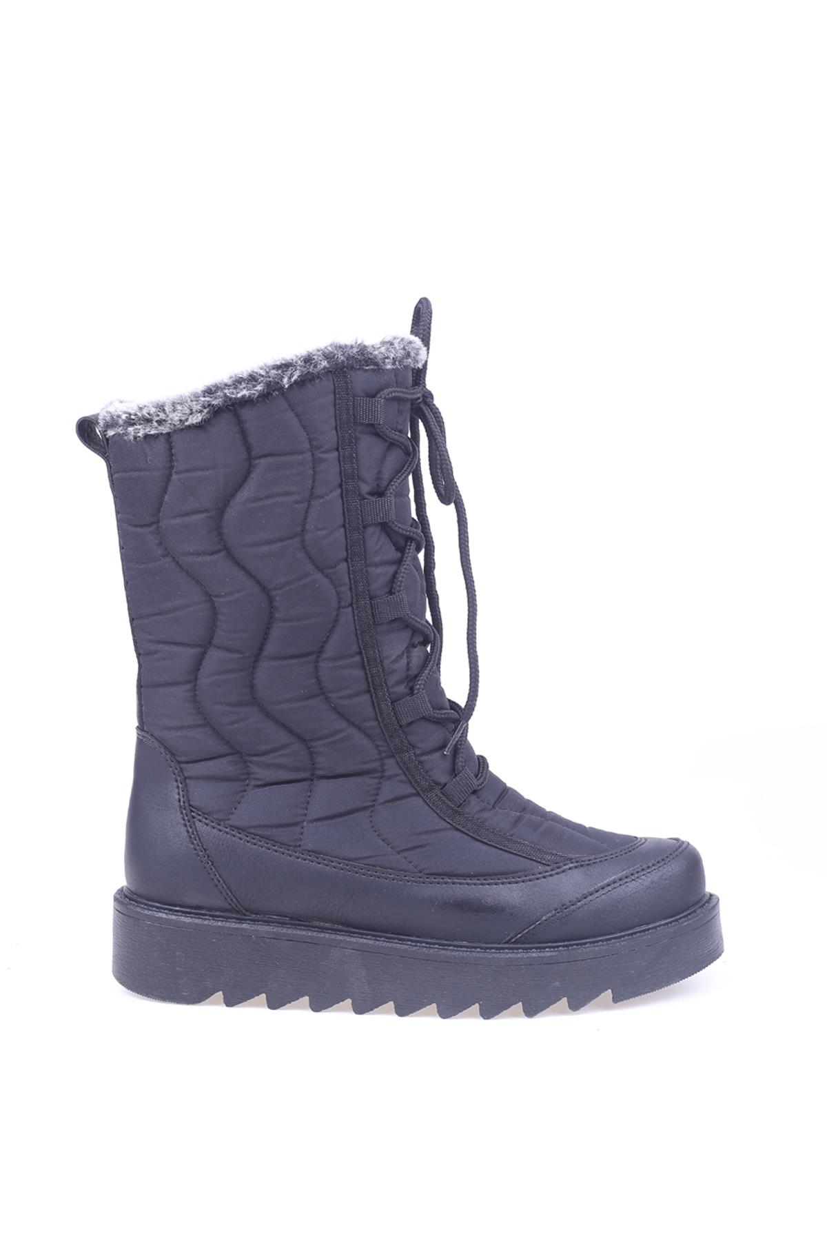 PapuçSepeti 2243 Kadın Kaymaz Taban Kürklü Termal Kar Botu - Görsel 3