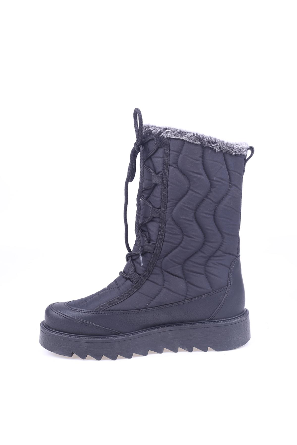 PapuçSepeti 2243 Kadın Kaymaz Taban Kürklü Termal Kar Botu - Görsel 4