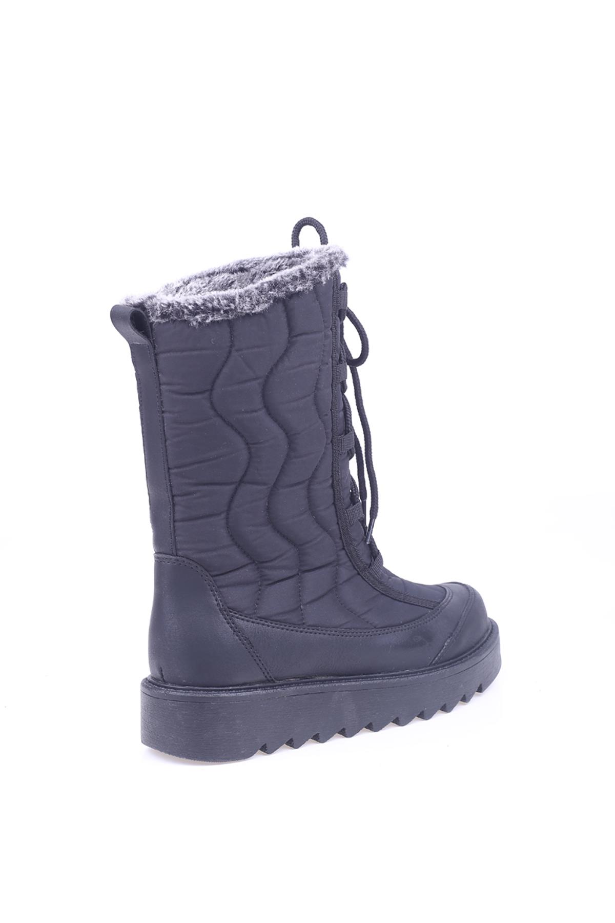 PapuçSepeti 2243 Kadın Kaymaz Taban Kürklü Termal Kar Botu - Görsel 5