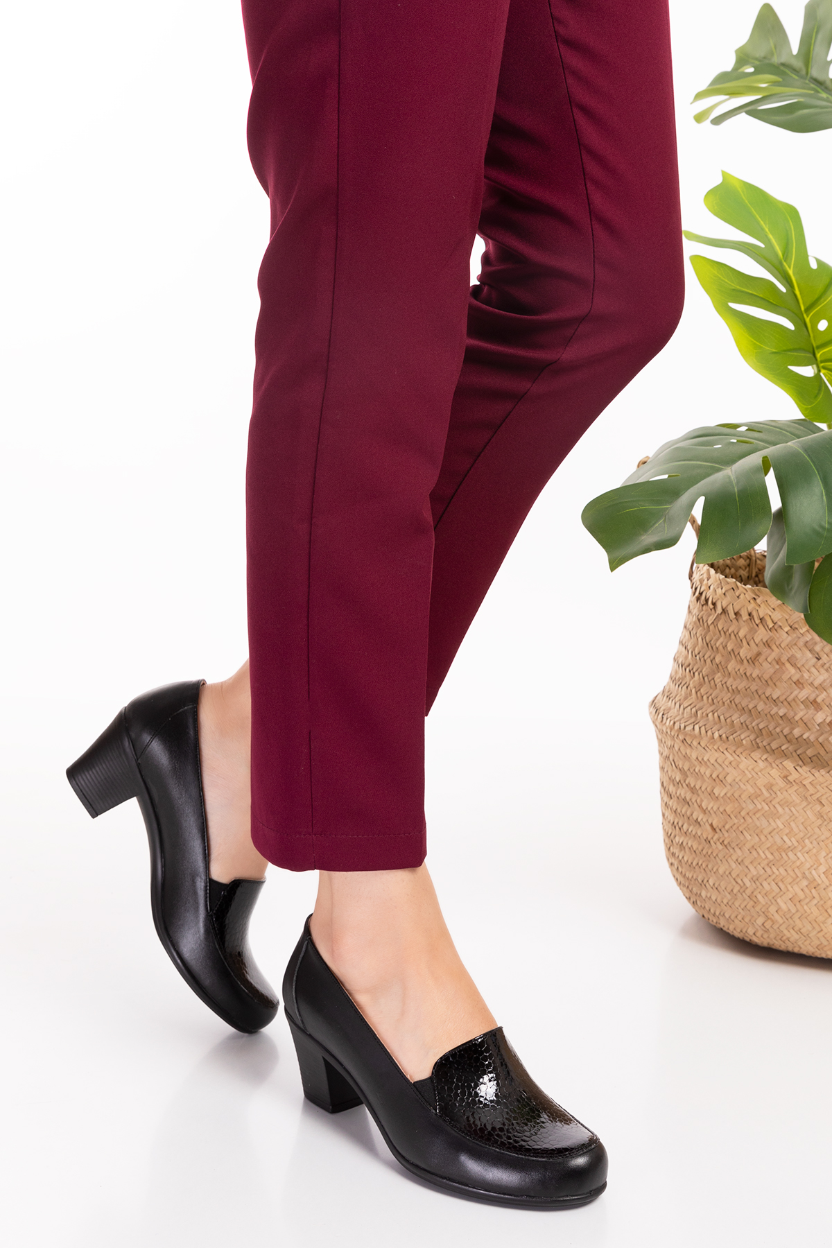 Gondol Hakiki Deri Rahat Klasik Topuklu Ayakkabı vdt.206 - Görsel 5