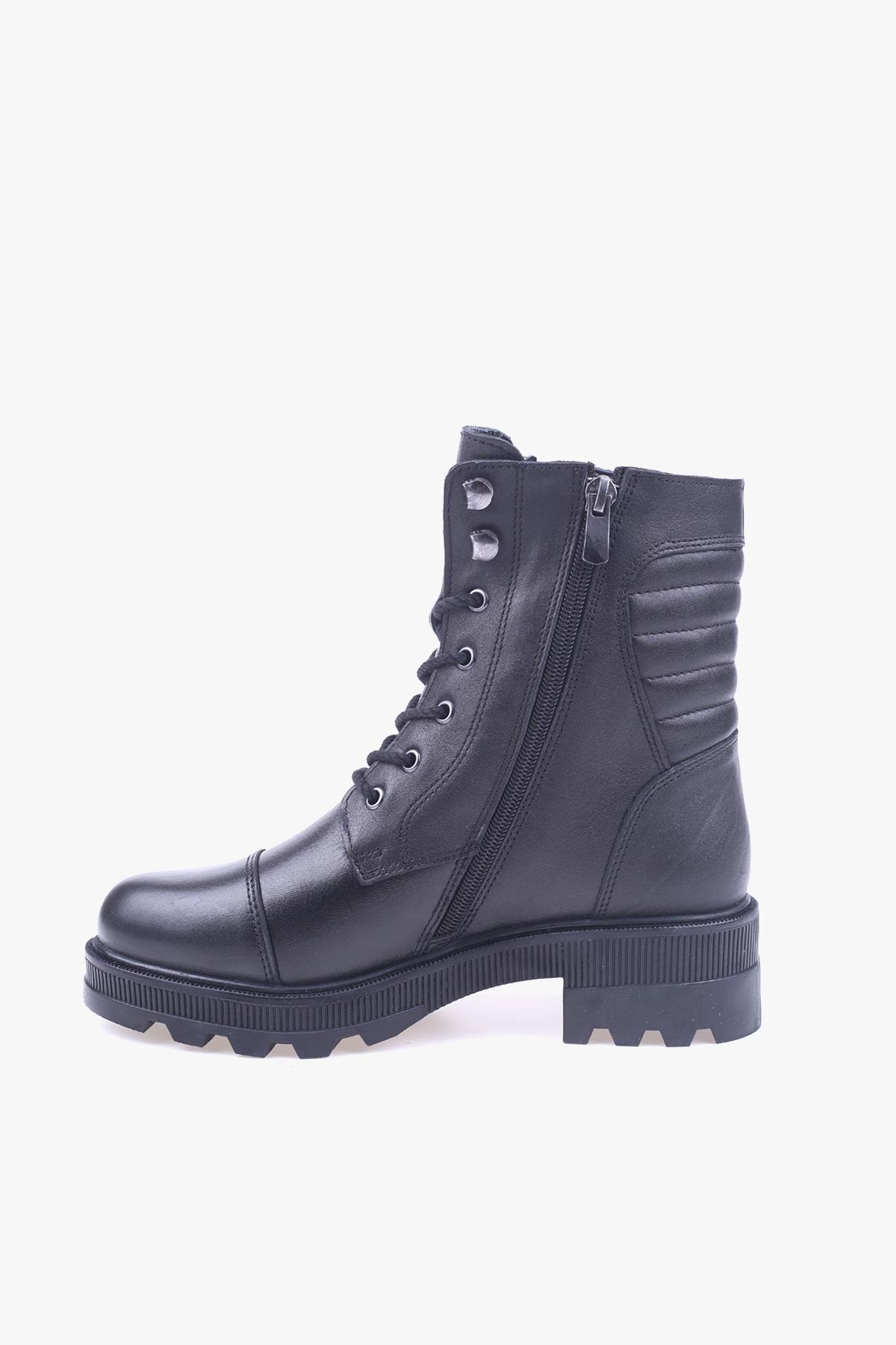 8955 Kadın Günlük Termo Taban Hakiki Deri Bot - Görsel 4