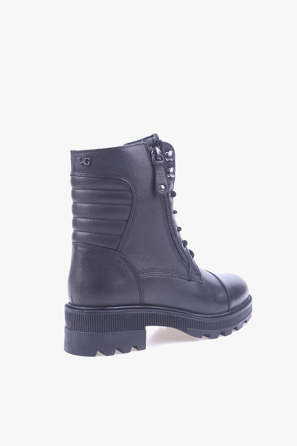 8955 Kadın Günlük Termo Taban Hakiki Deri Bot - Görsel 5