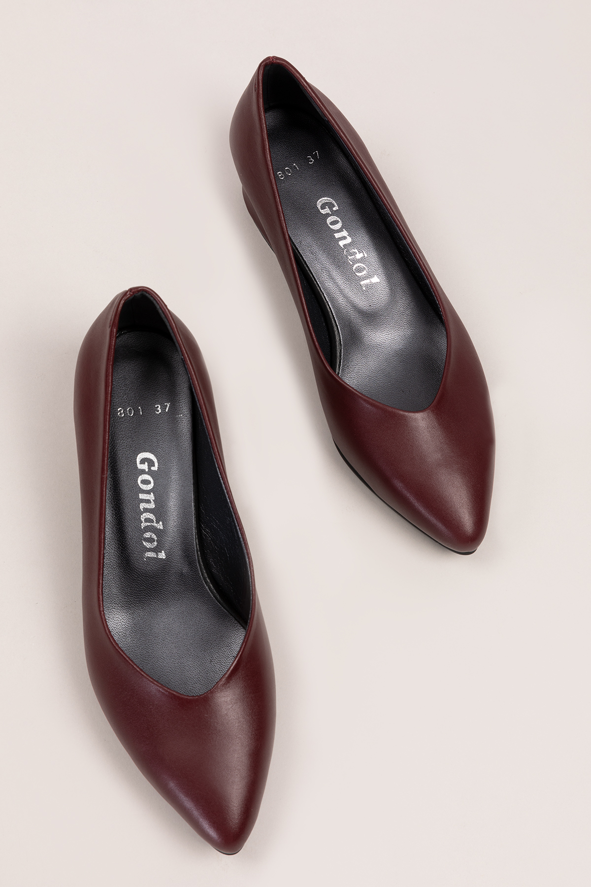 Gondol Kadın Hakiki Deri Topuklu Hostes Ayakkabısı şhn.801 - Görsel 3