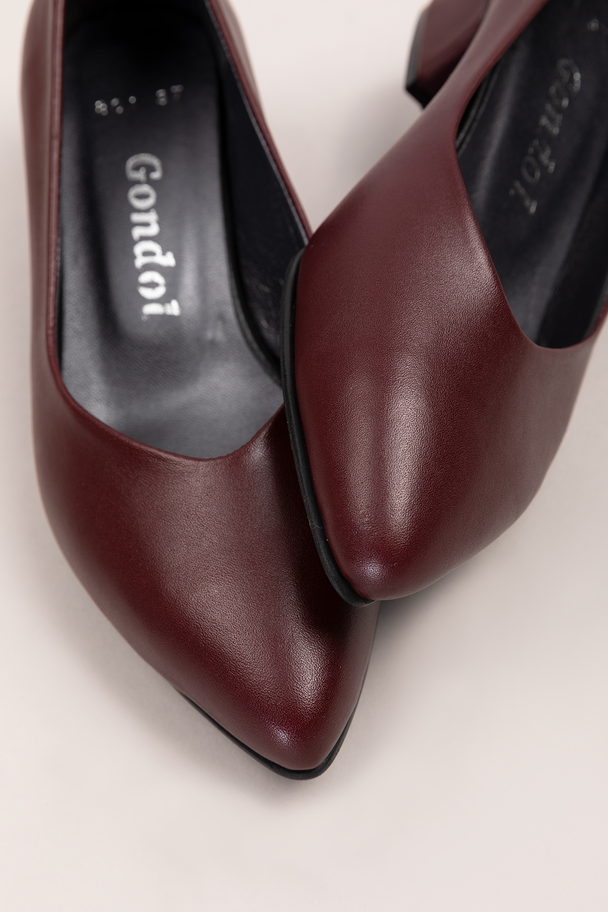 Gondol Kadın Hakiki Deri Topuklu Hostes Ayakkabısı şhn.801 - Görsel 4