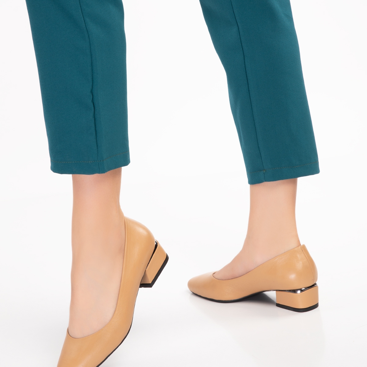 Gondol Hakiki Deri Kısa Topuklu Ayakkabı vdt.07 - Görsel 9