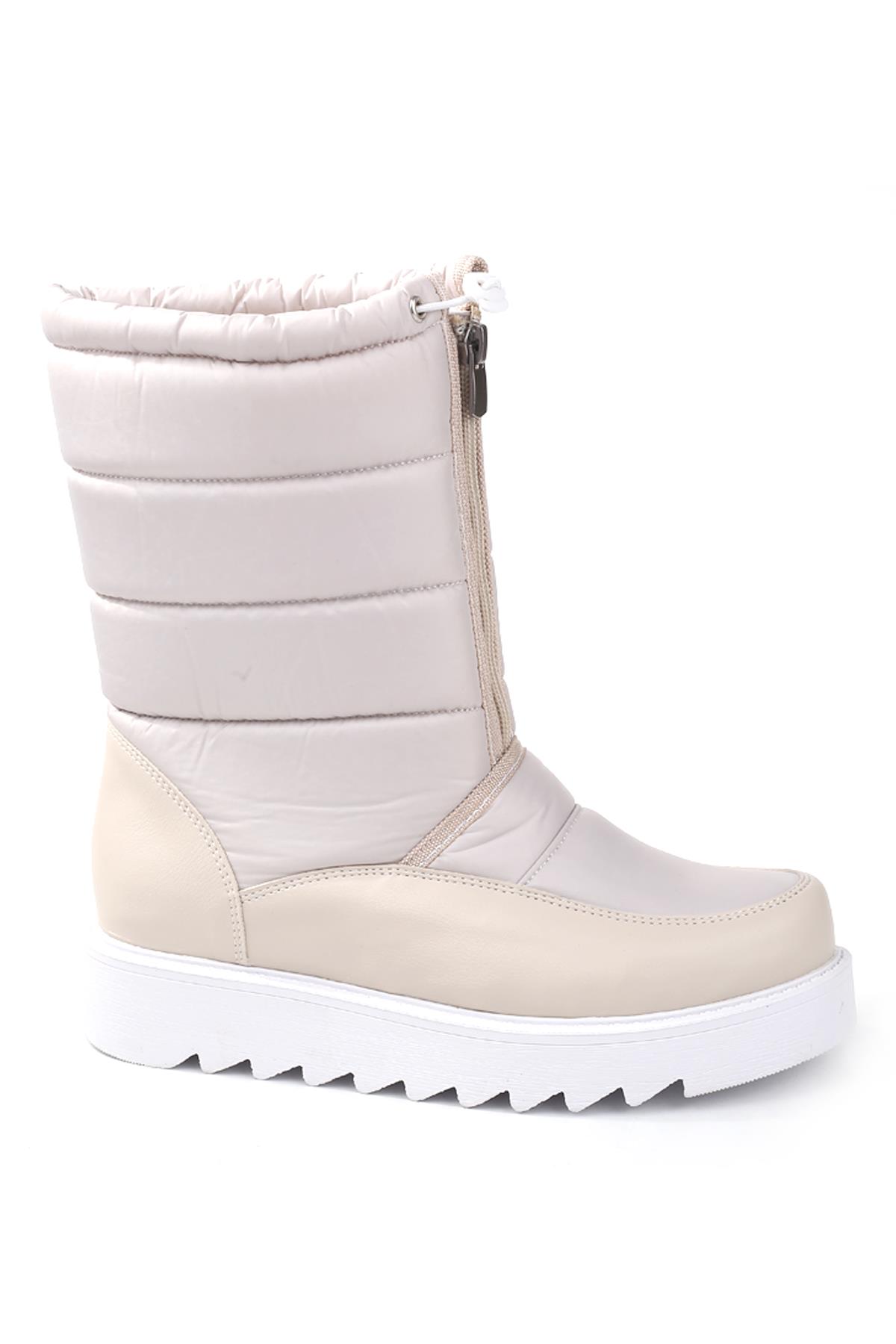 PapuçSepeti 2244 Kadın Kaymaz Taban Kürklü Termal Kar Botu - Görsel 3
