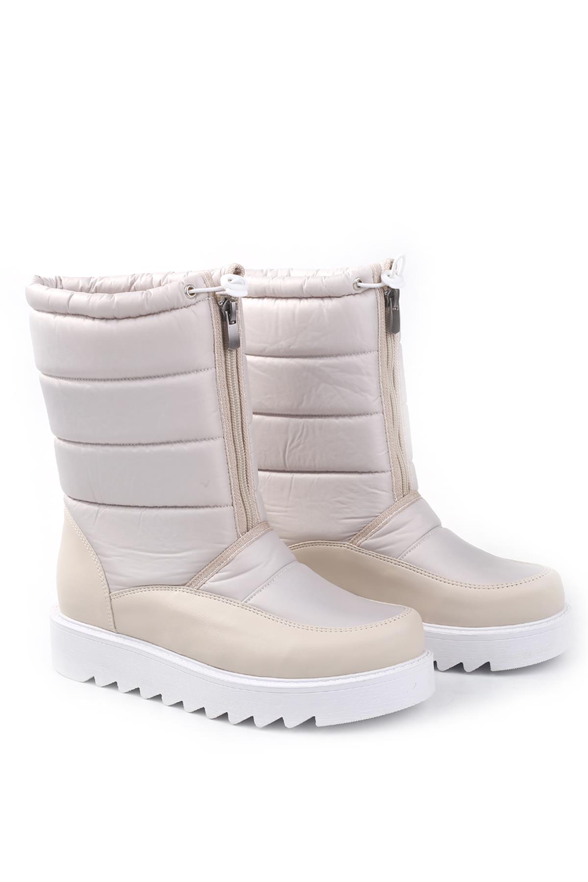PapuçSepeti 2244 Kadın Kaymaz Taban Kürklü Termal Kar Botu - Görsel 5