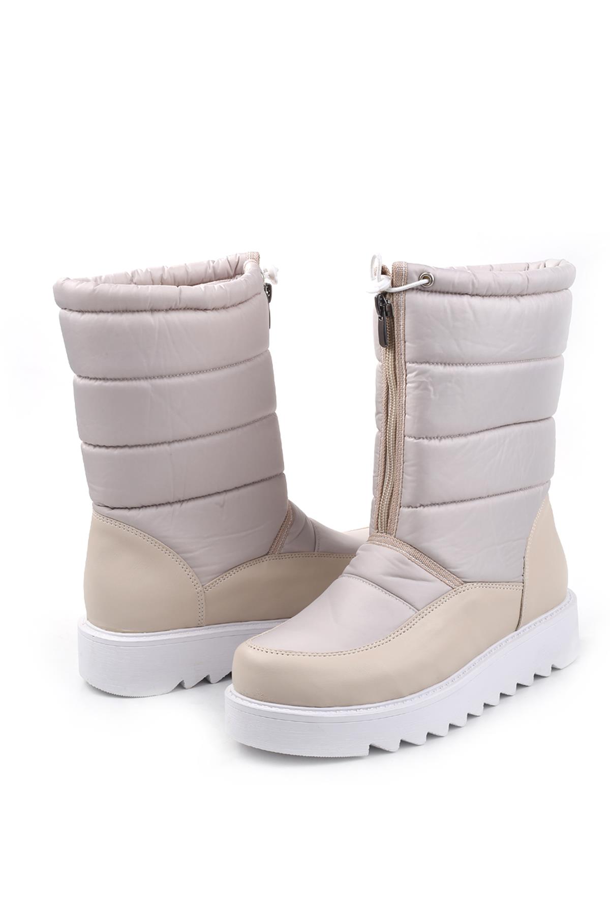 PapuçSepeti 2244 Kadın Kaymaz Taban Kürklü Termal Kar Botu - Görsel 6