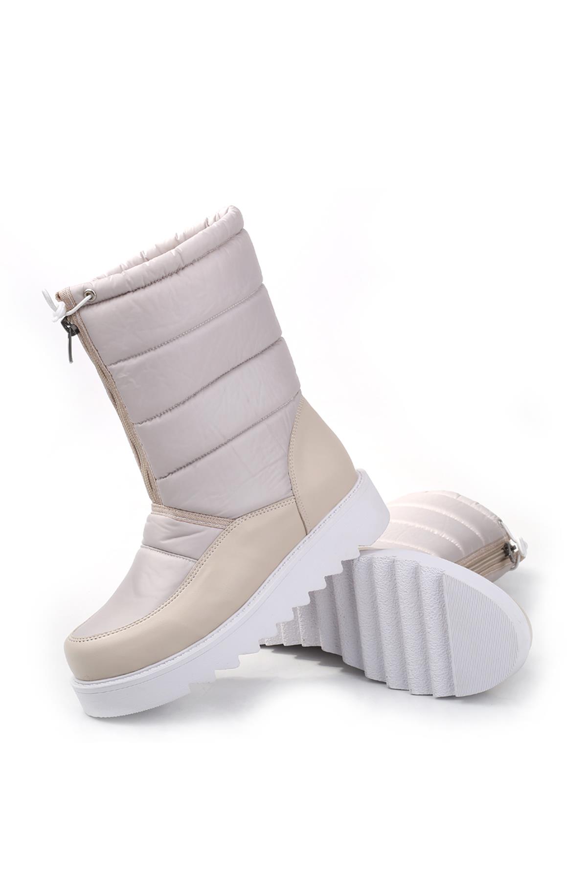 PapuçSepeti 2244 Kadın Kaymaz Taban Kürklü Termal Kar Botu - Görsel 8