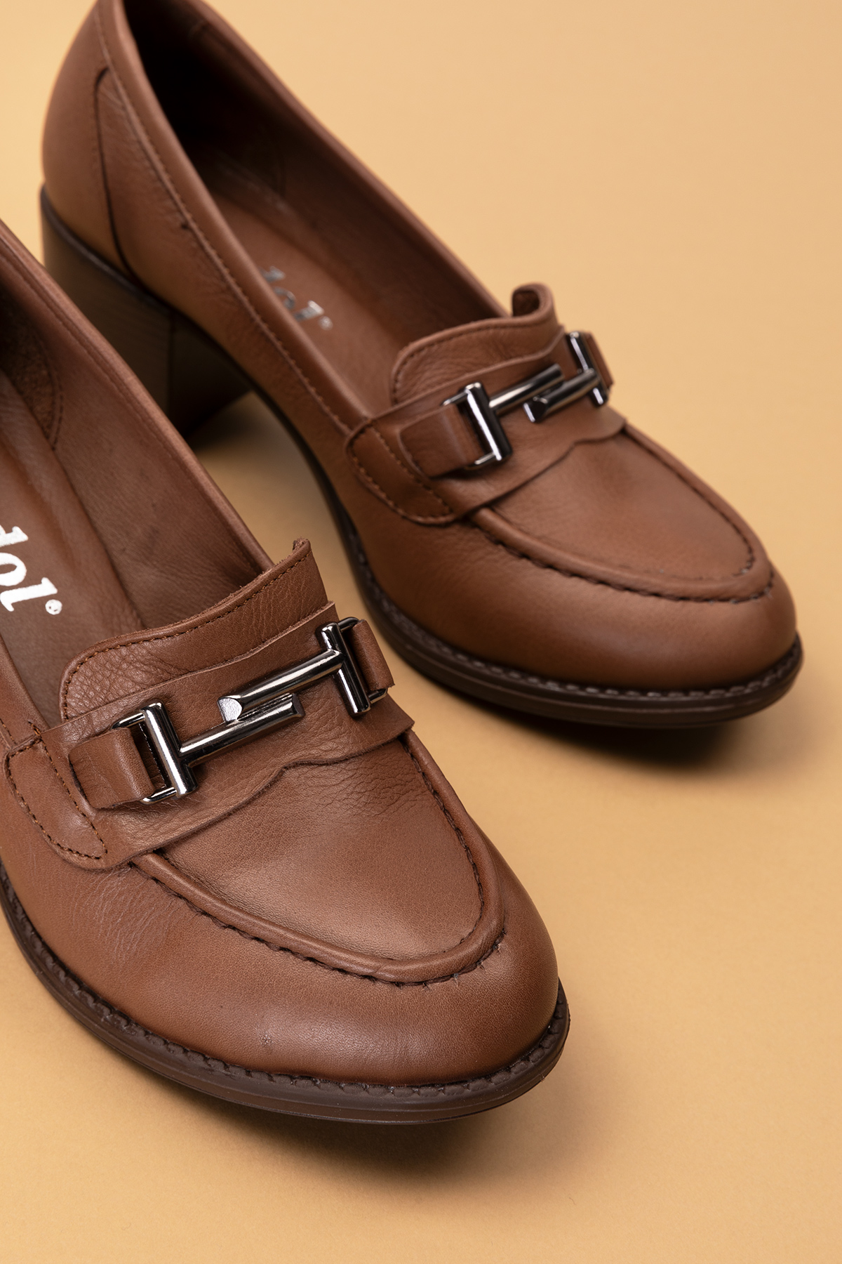 Gondol Kadın Hakiki Deri Rahat Topuklu Ayakkabı anl.7082 - Görsel 4