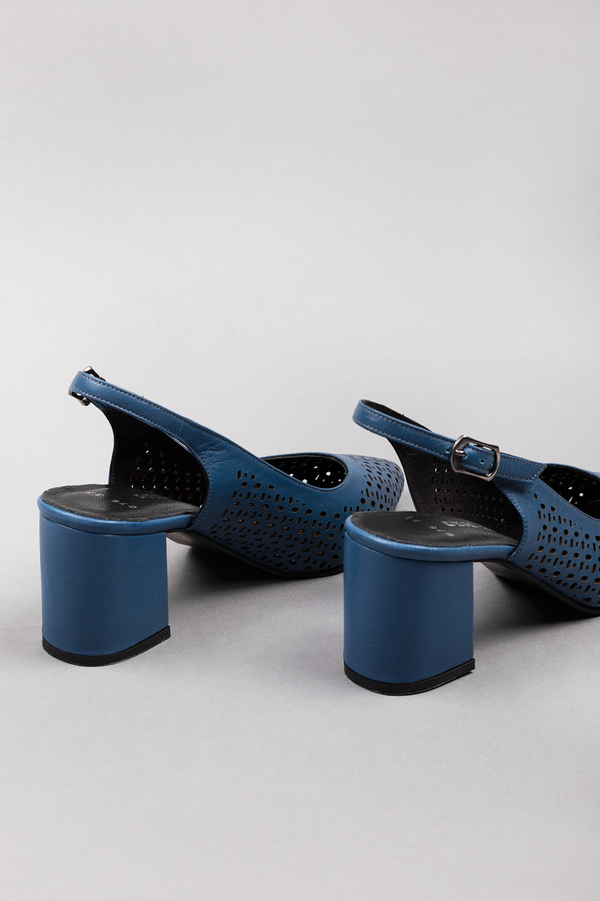 Gondol Hakiki Deri Lazer Kesim Şık Topuklu Ayakkabı şhn.876 - Görsel 7